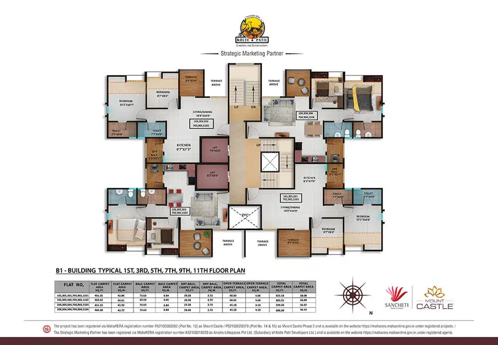 Kolte Patil Mount Castle Floor plan 1