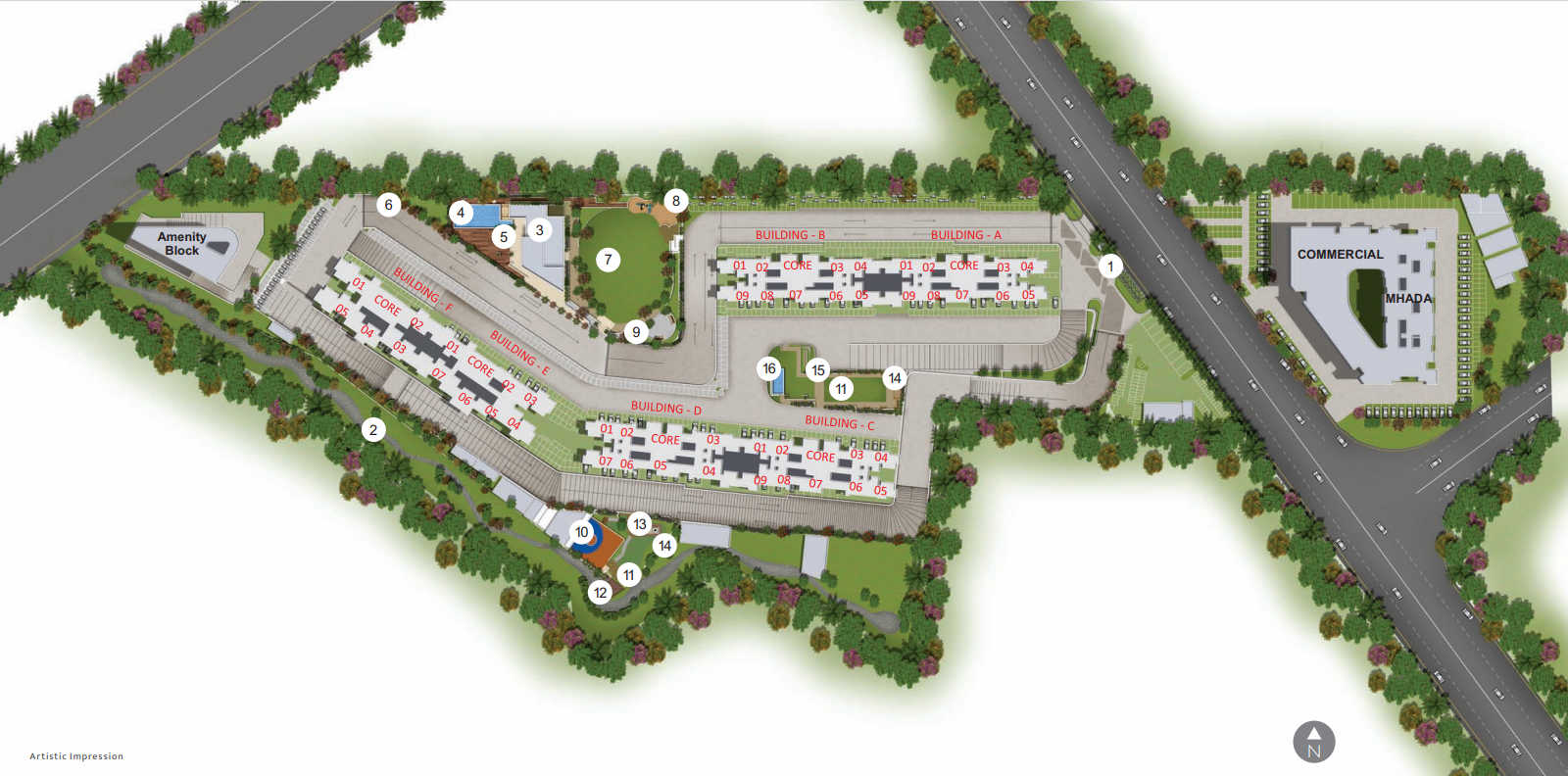 Paranjape Trident Towers Master Plan