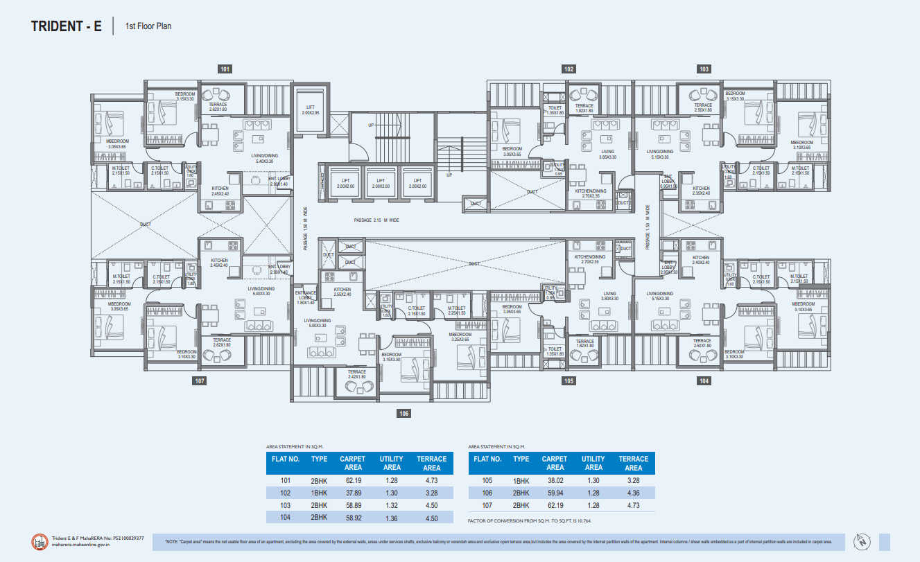 Paranjape Trident Towers Floor plan 1