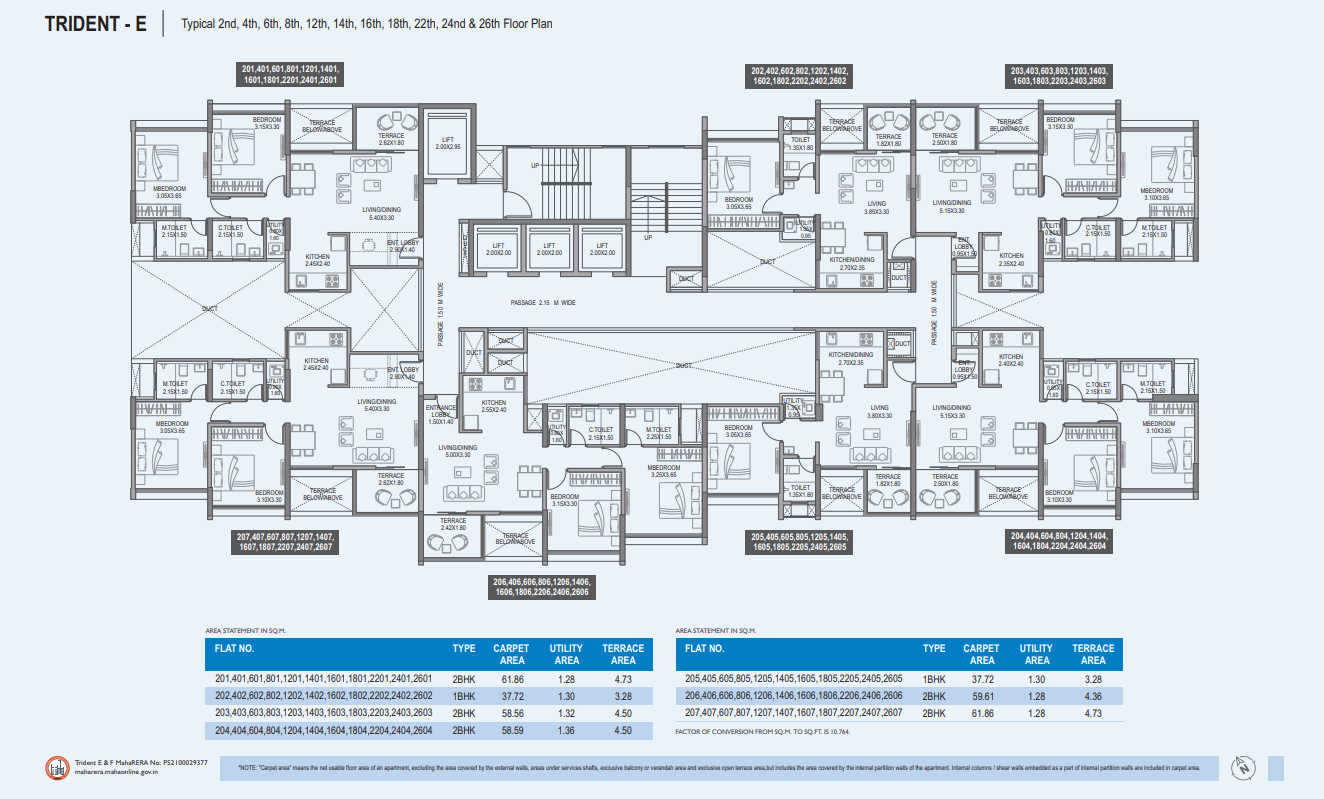 Paranjape Trident Towers Floor plan 2