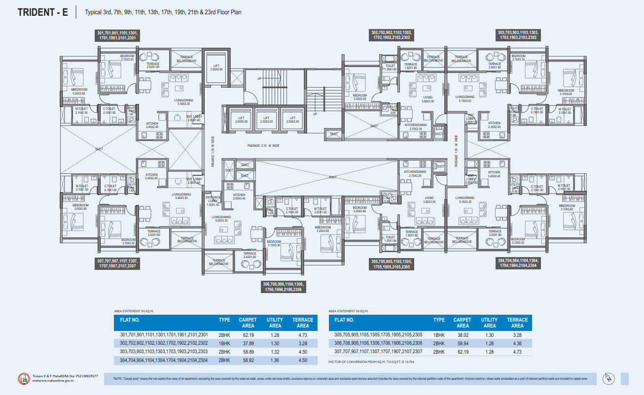 Paranjape Trident Towers Floor plan 4