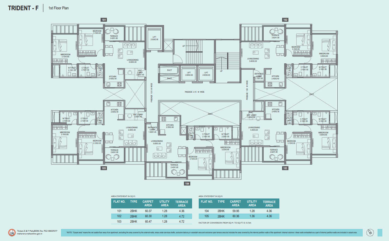 Paranjape Trident Towers Floor plan 6