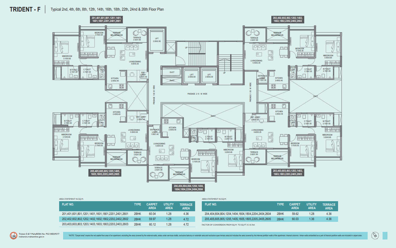 Paranjape Trident Towers Floor plan 7