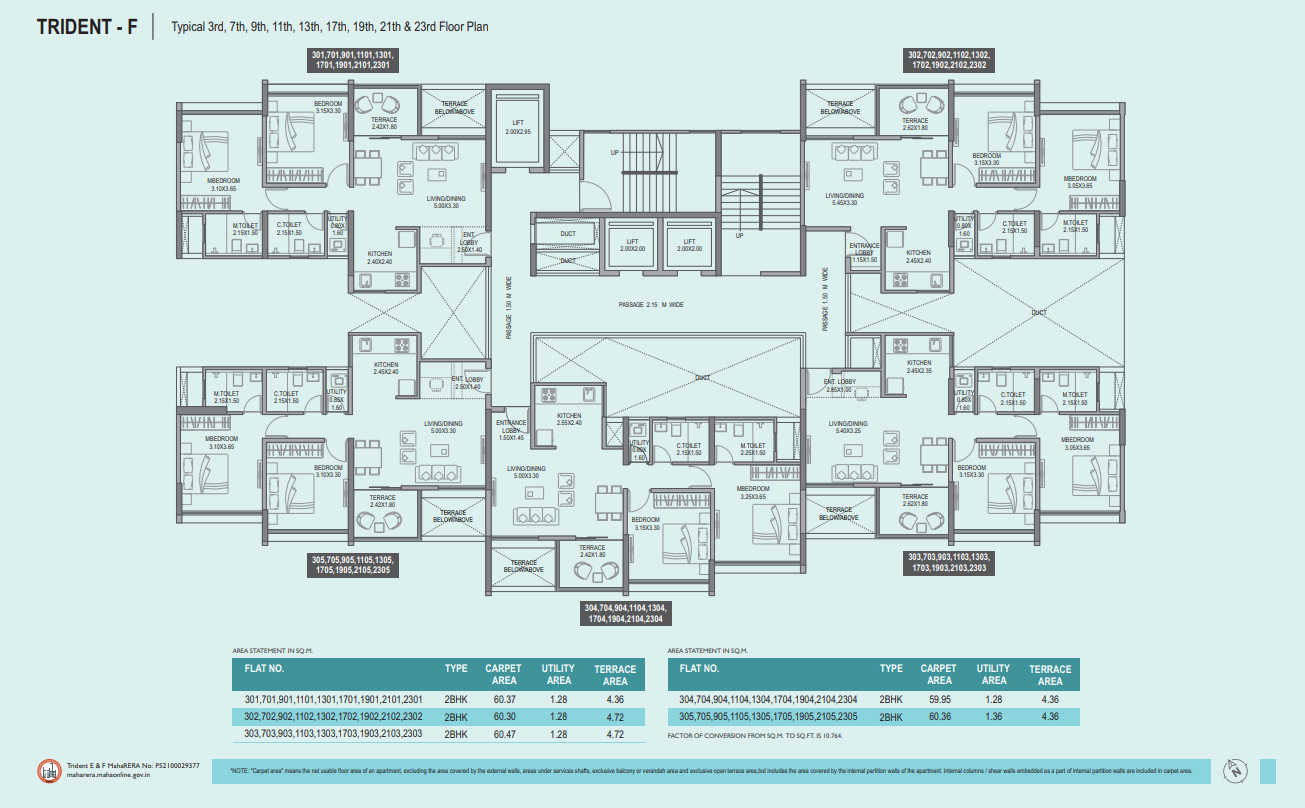 Paranjape Trident Towers Floor plan 8