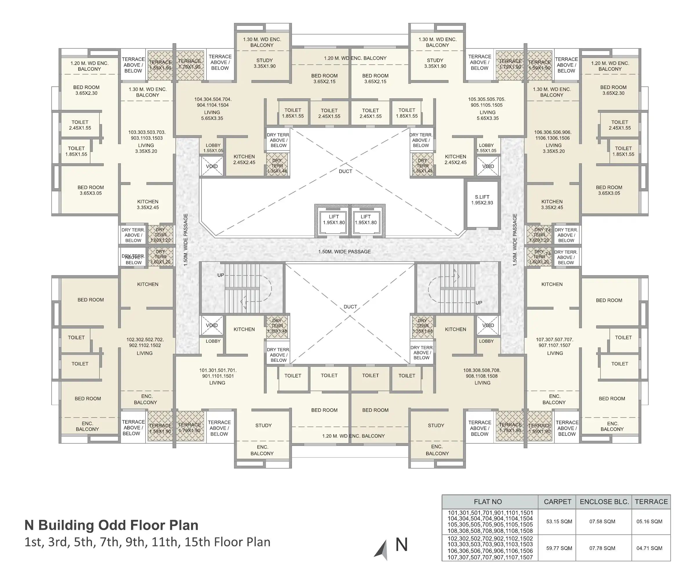 Kolte Patil Three Jewels Moon Stone Floor plan 7