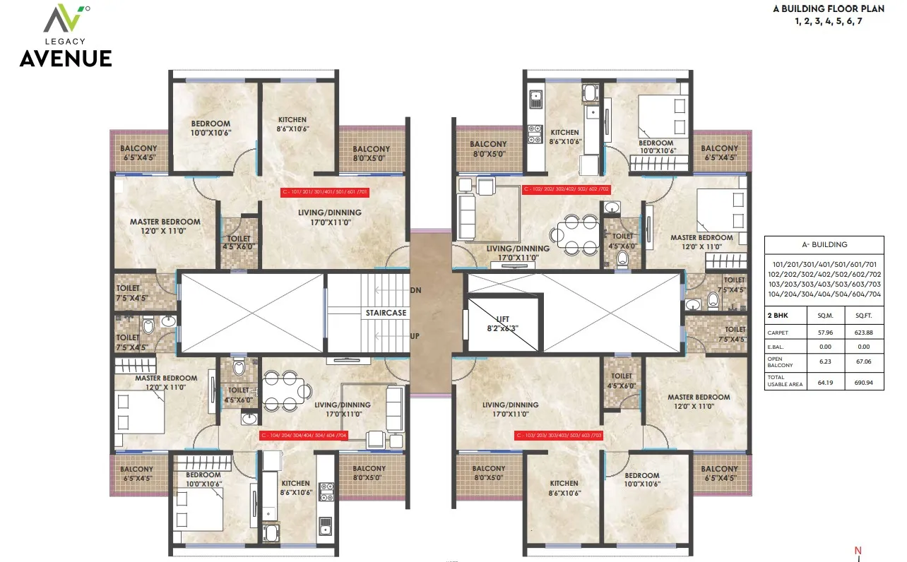 Legacy Avenue Floor plan 1