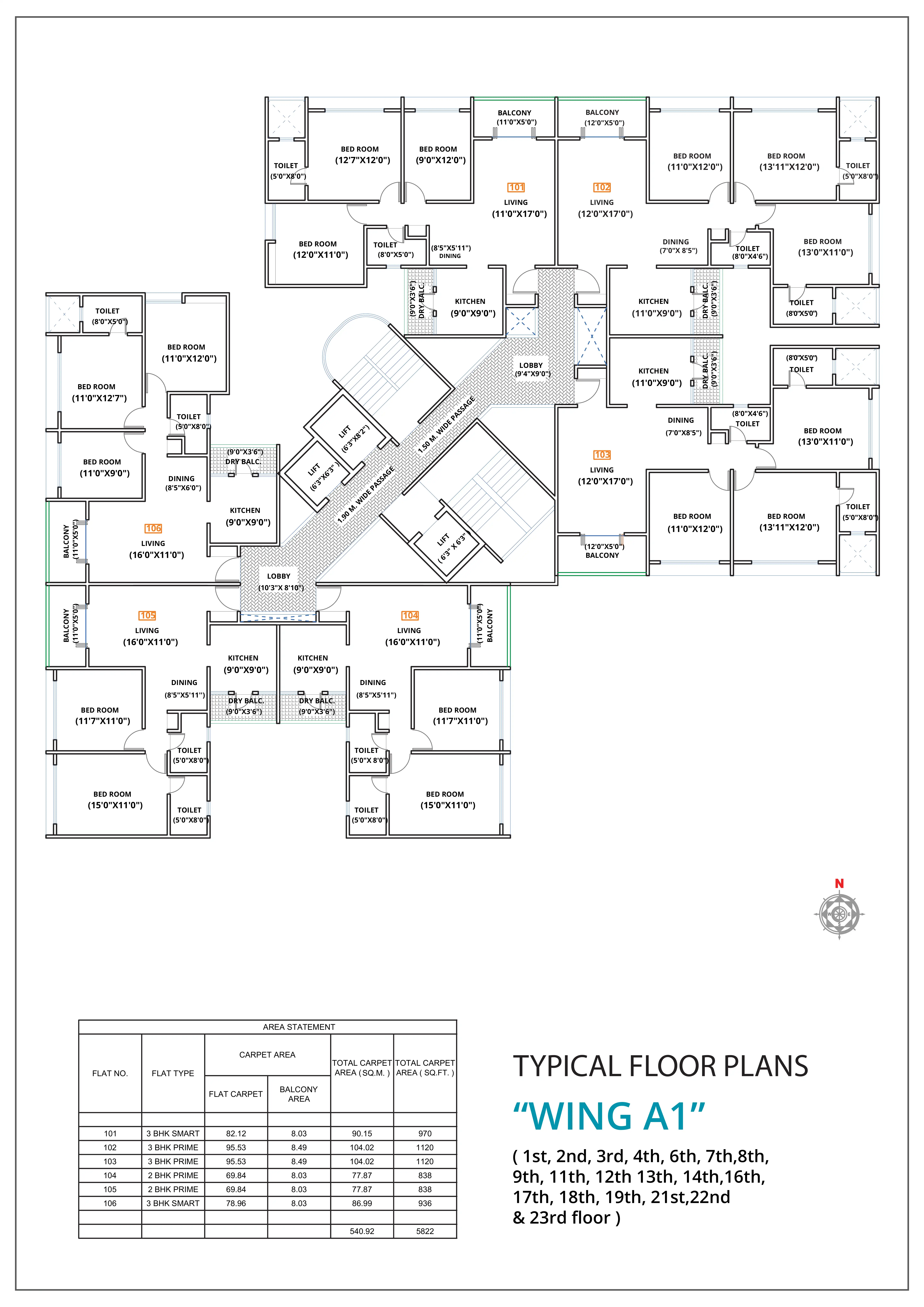 Kohinoor Zen Elite Floor plan 1