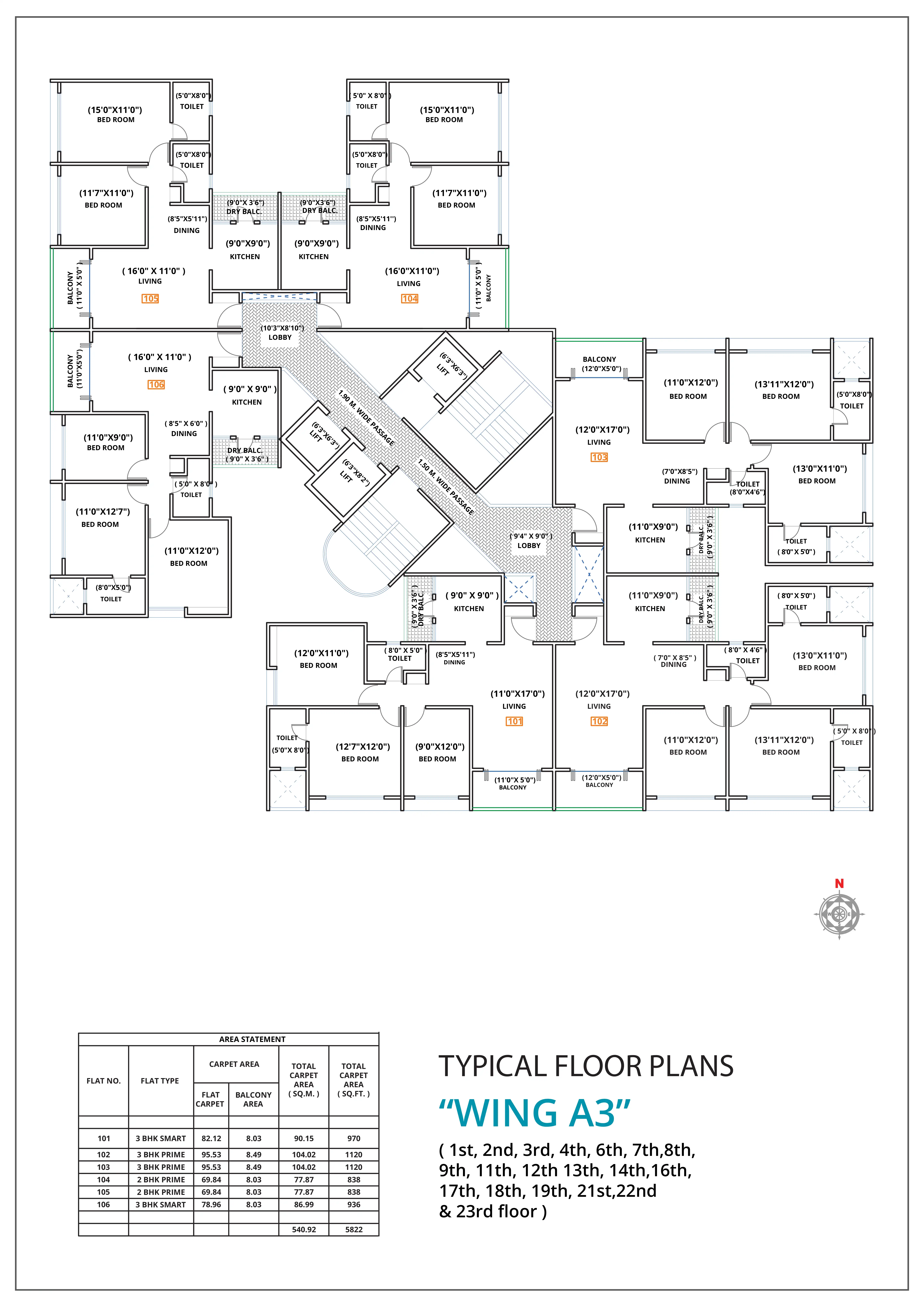Kohinoor Zen Elite Floor plan 6
