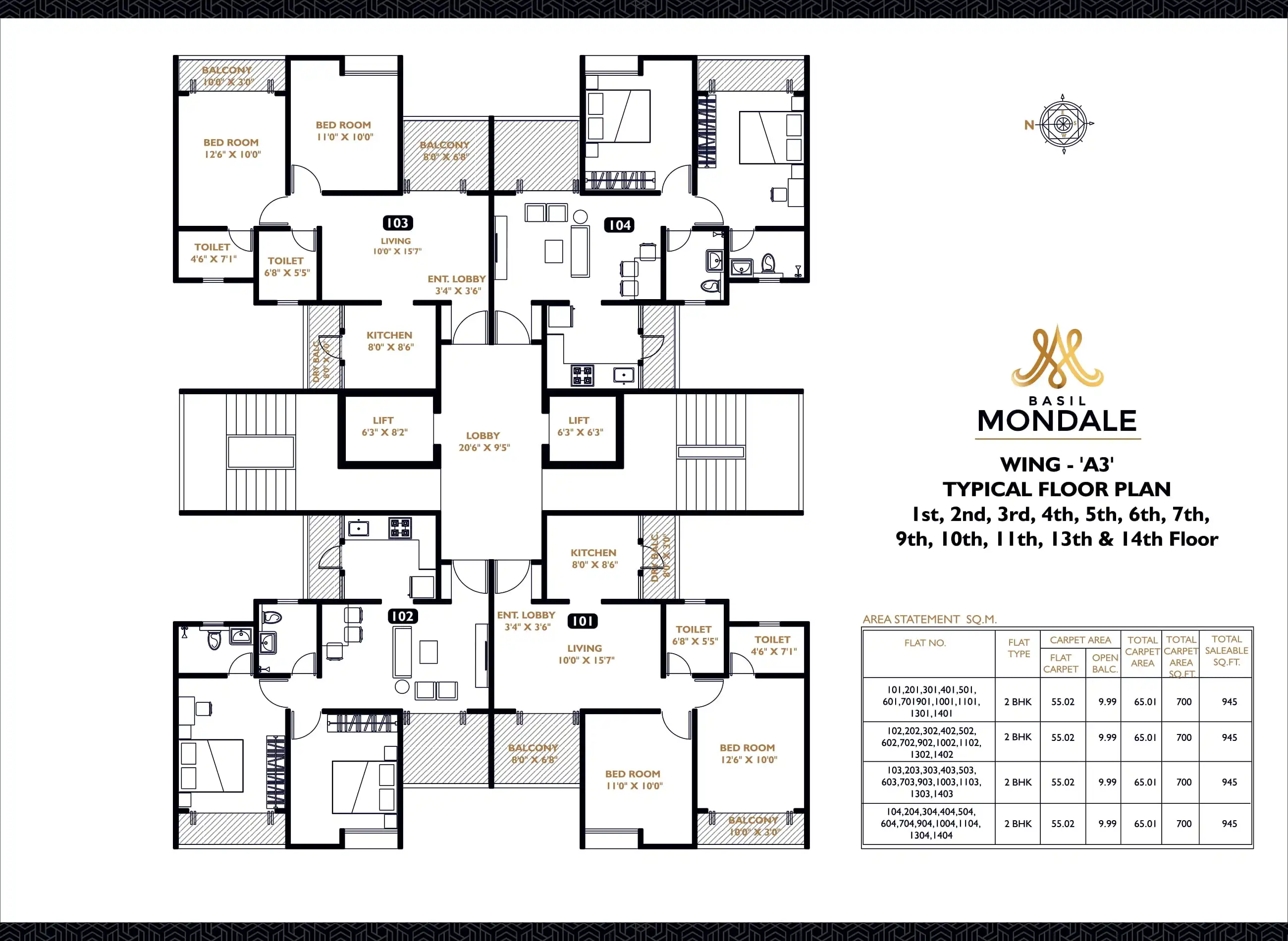 Basil Mondale Floor plan 3