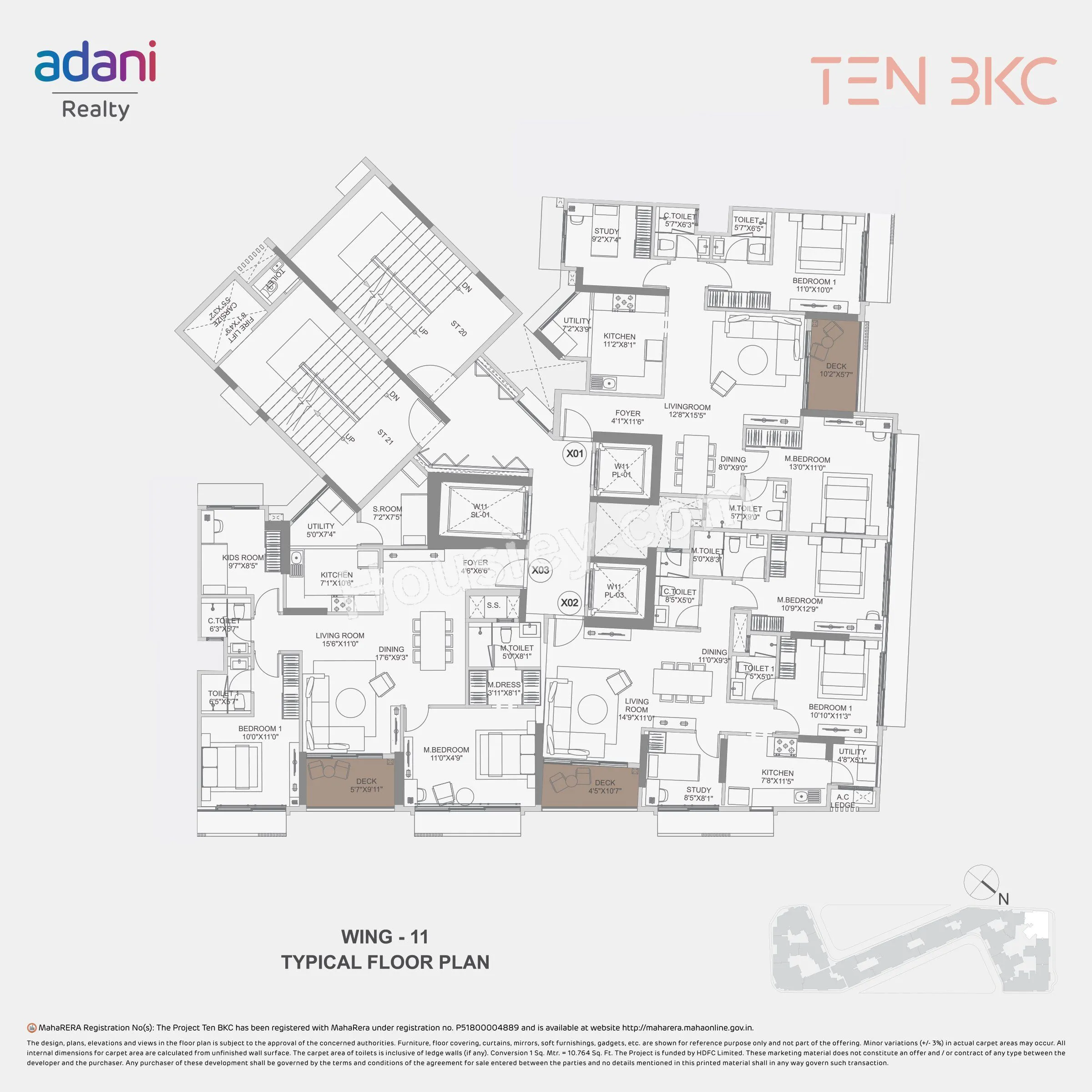 Adani Ten BKC Floor plan 11