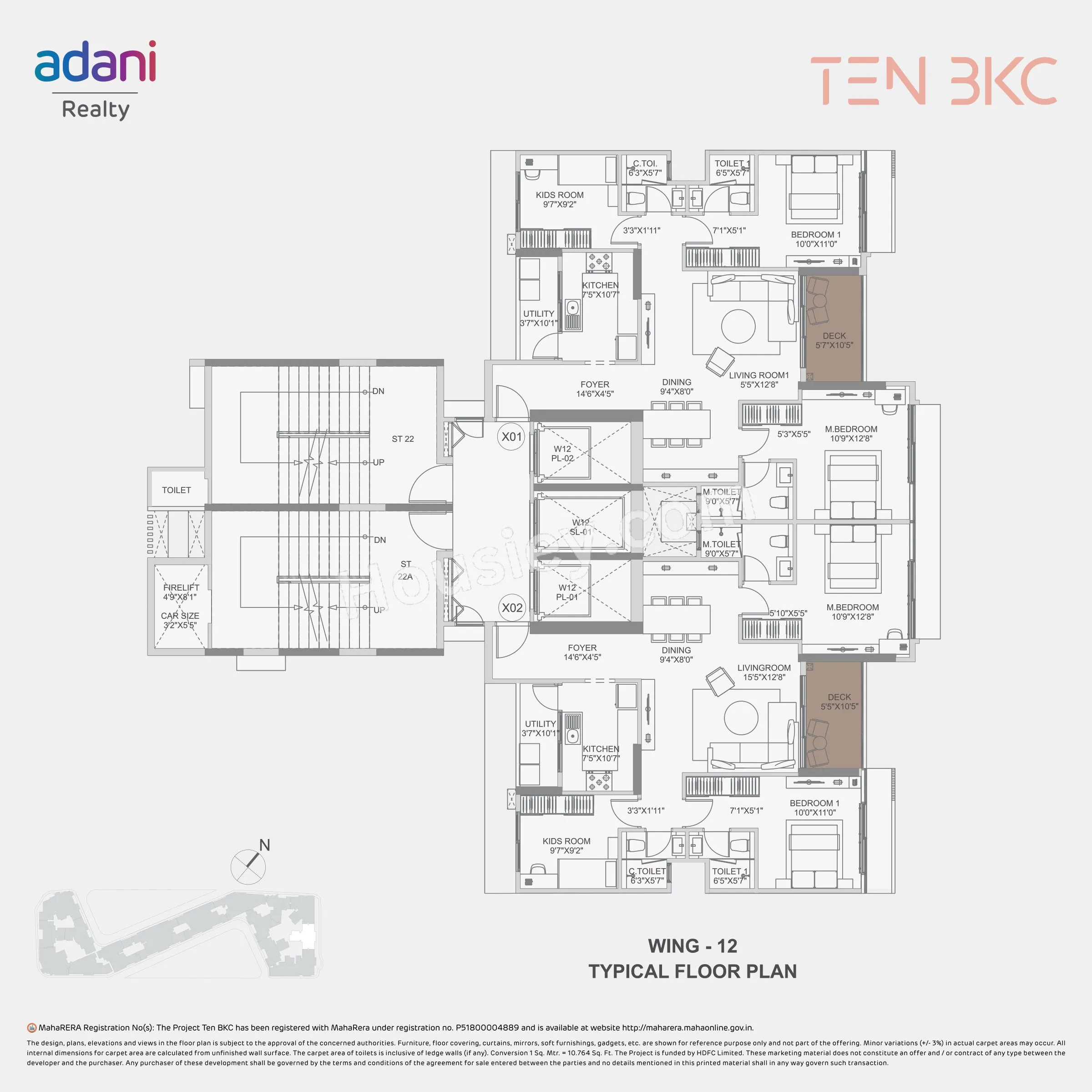 Adani Ten BKC Floor plan 12
