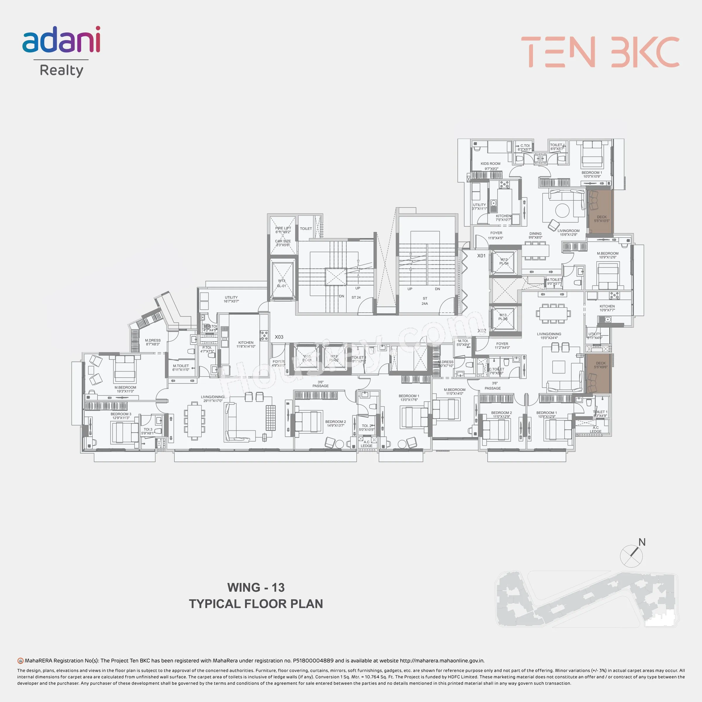 Adani Ten BKC Floor plan 13
