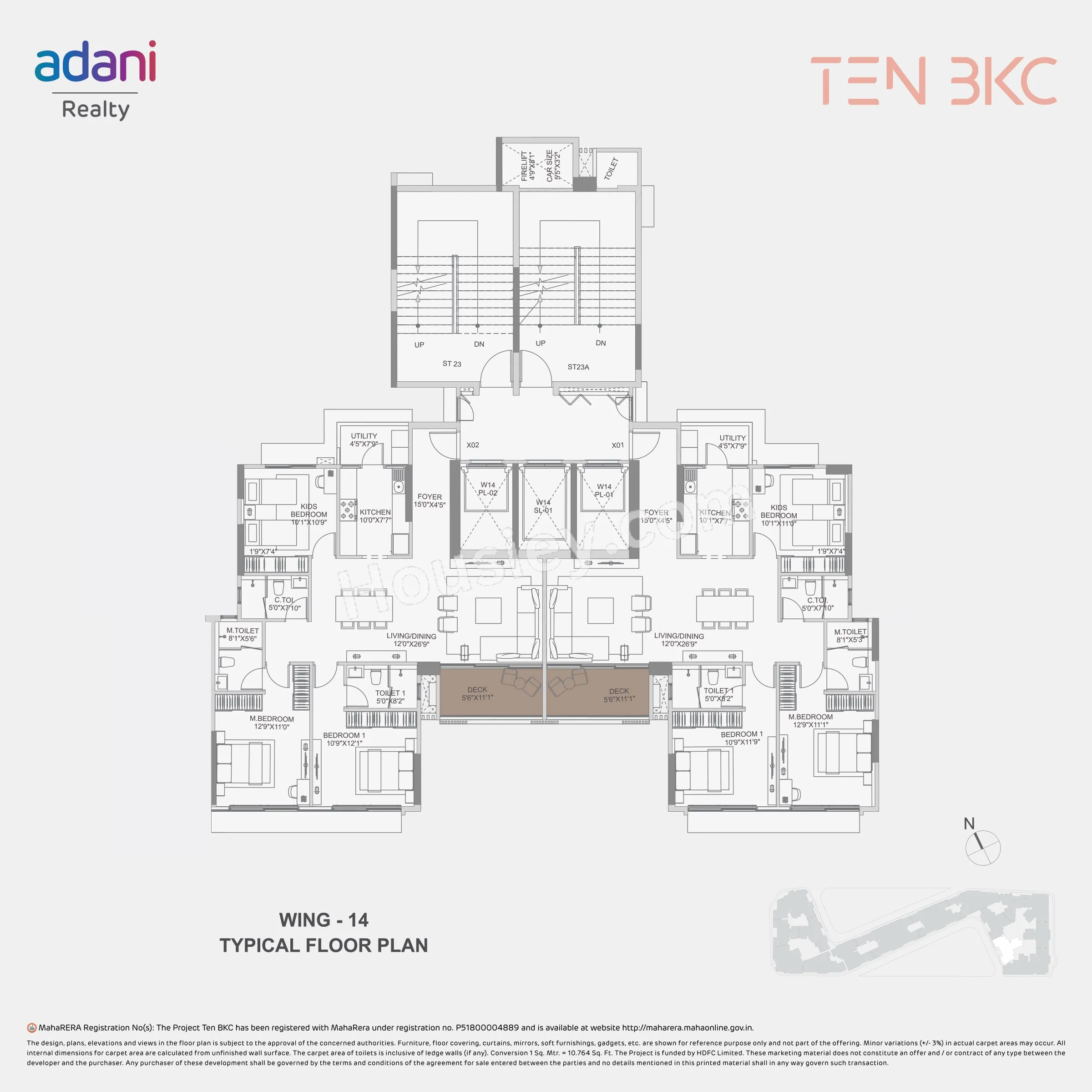 Adani Ten BKC Floor plan 14