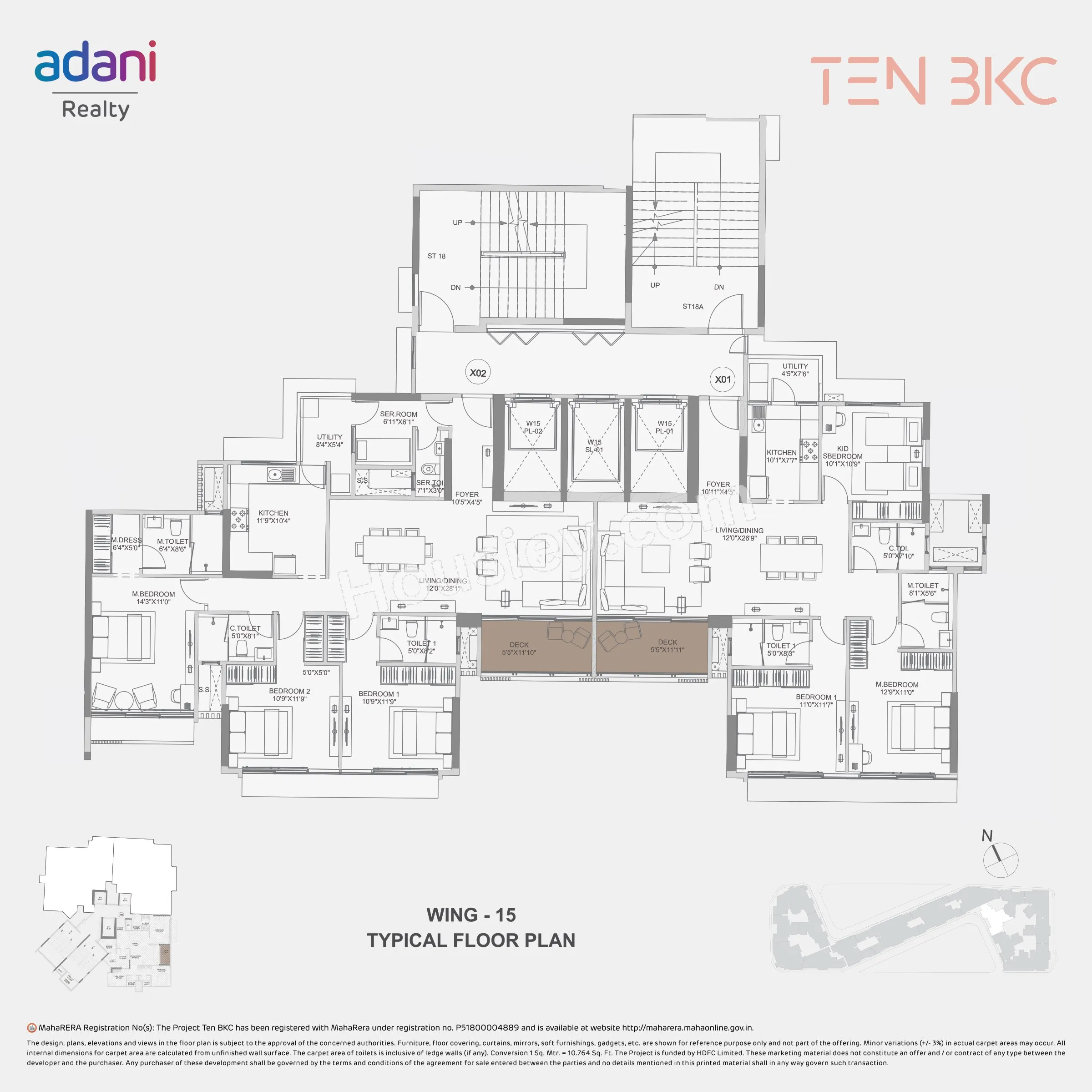 Adani Ten BKC Floor plan 16