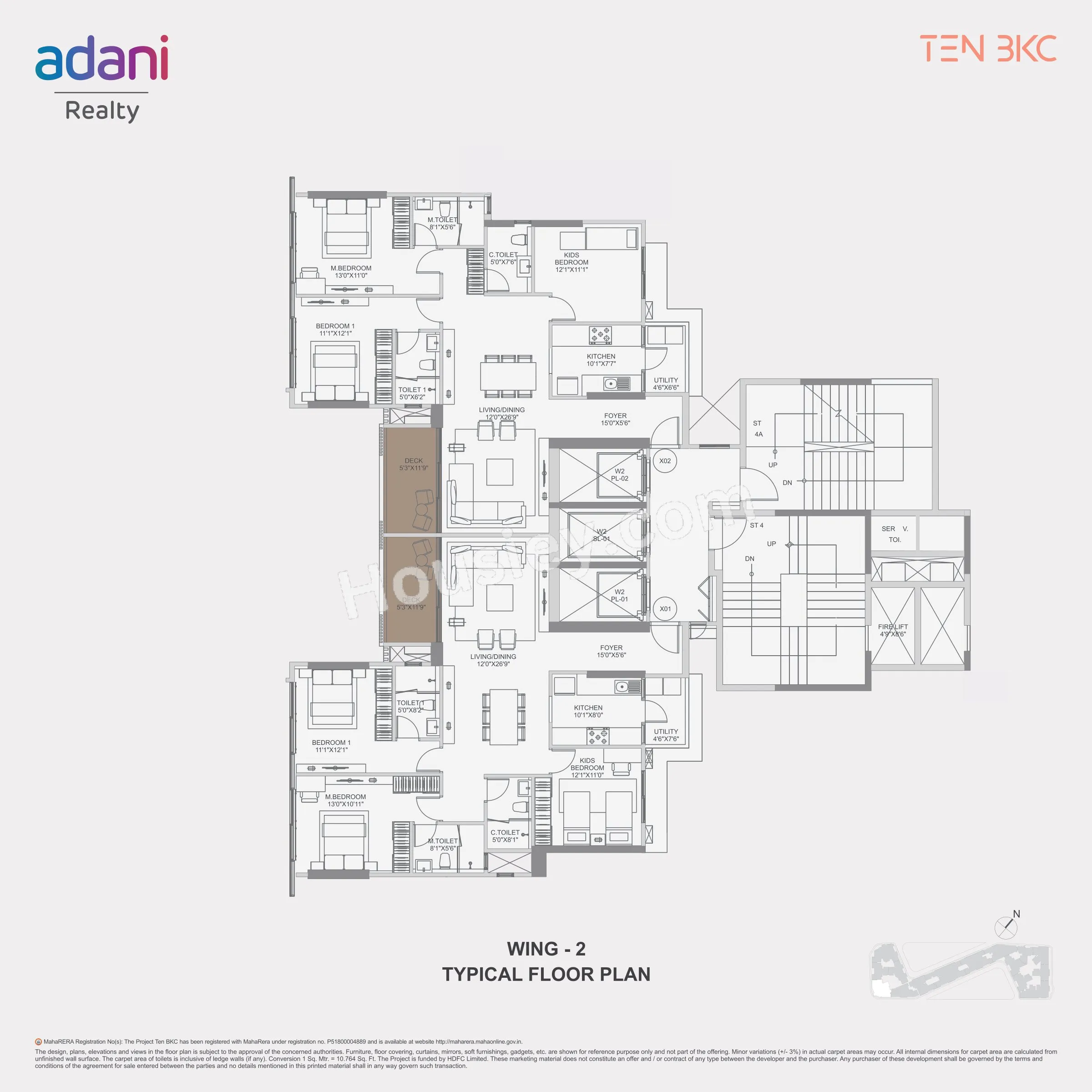 Adani Ten BKC Floor plan 1