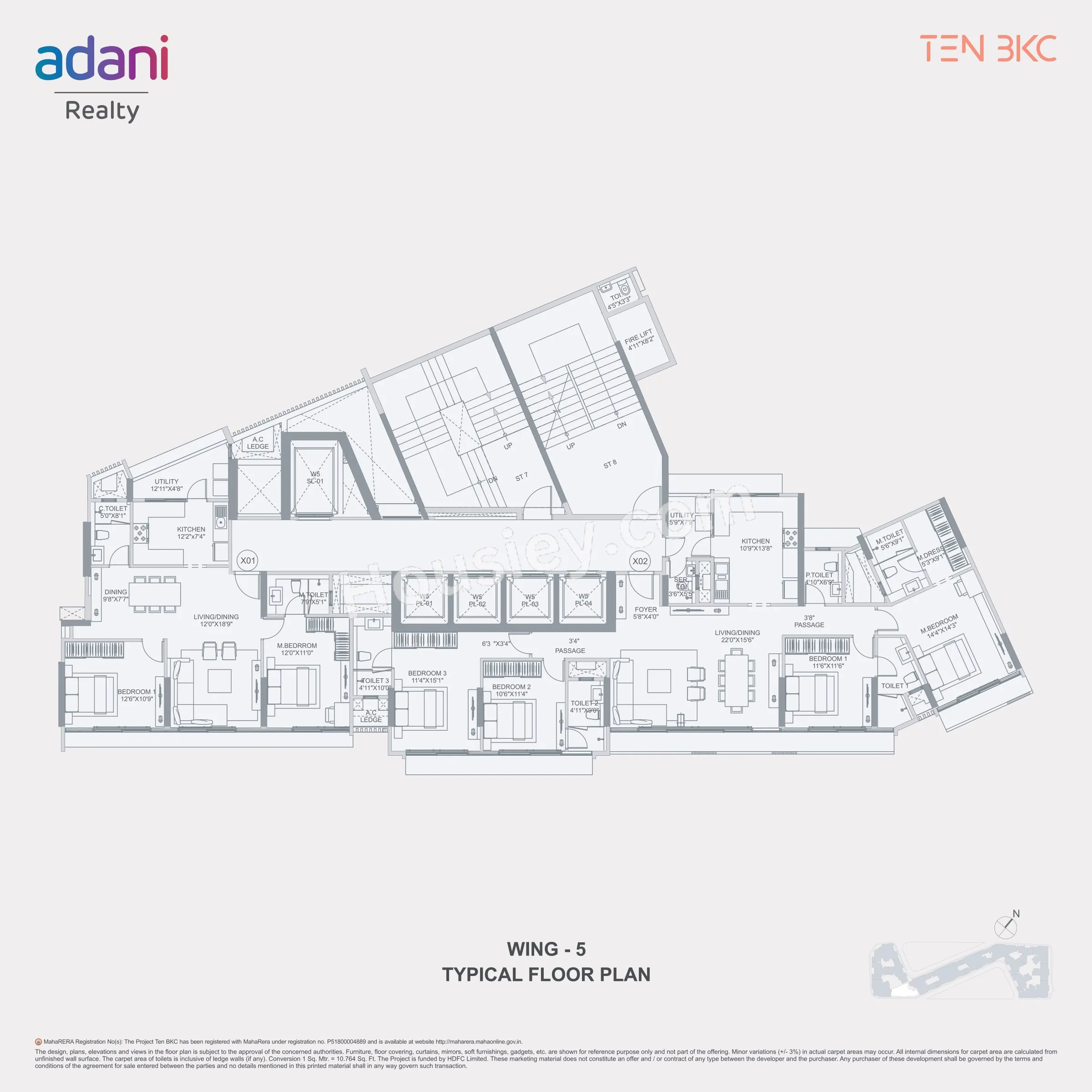 Adani Ten BKC Floor plan 4