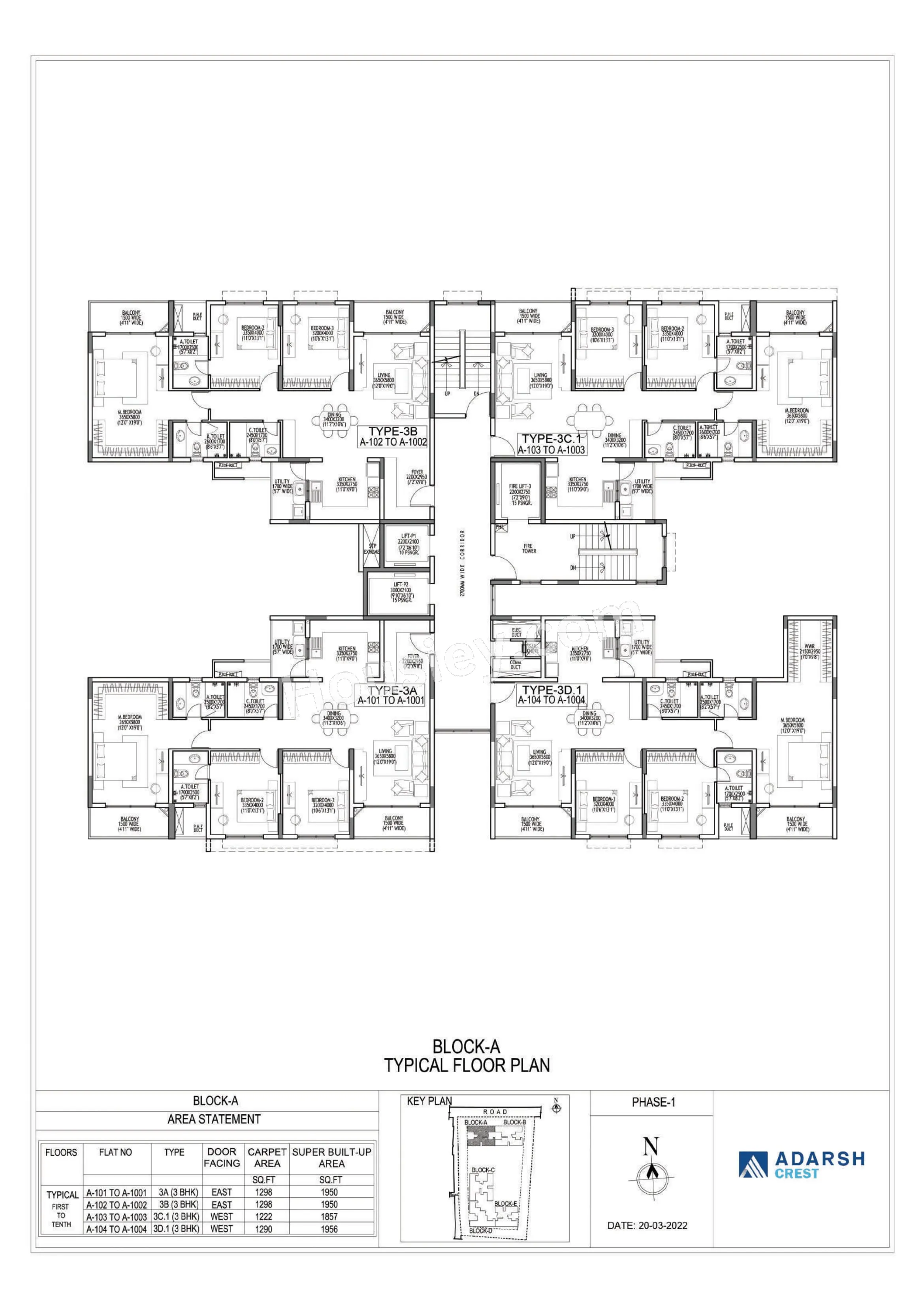 Adarsh Crest Floor plan 1