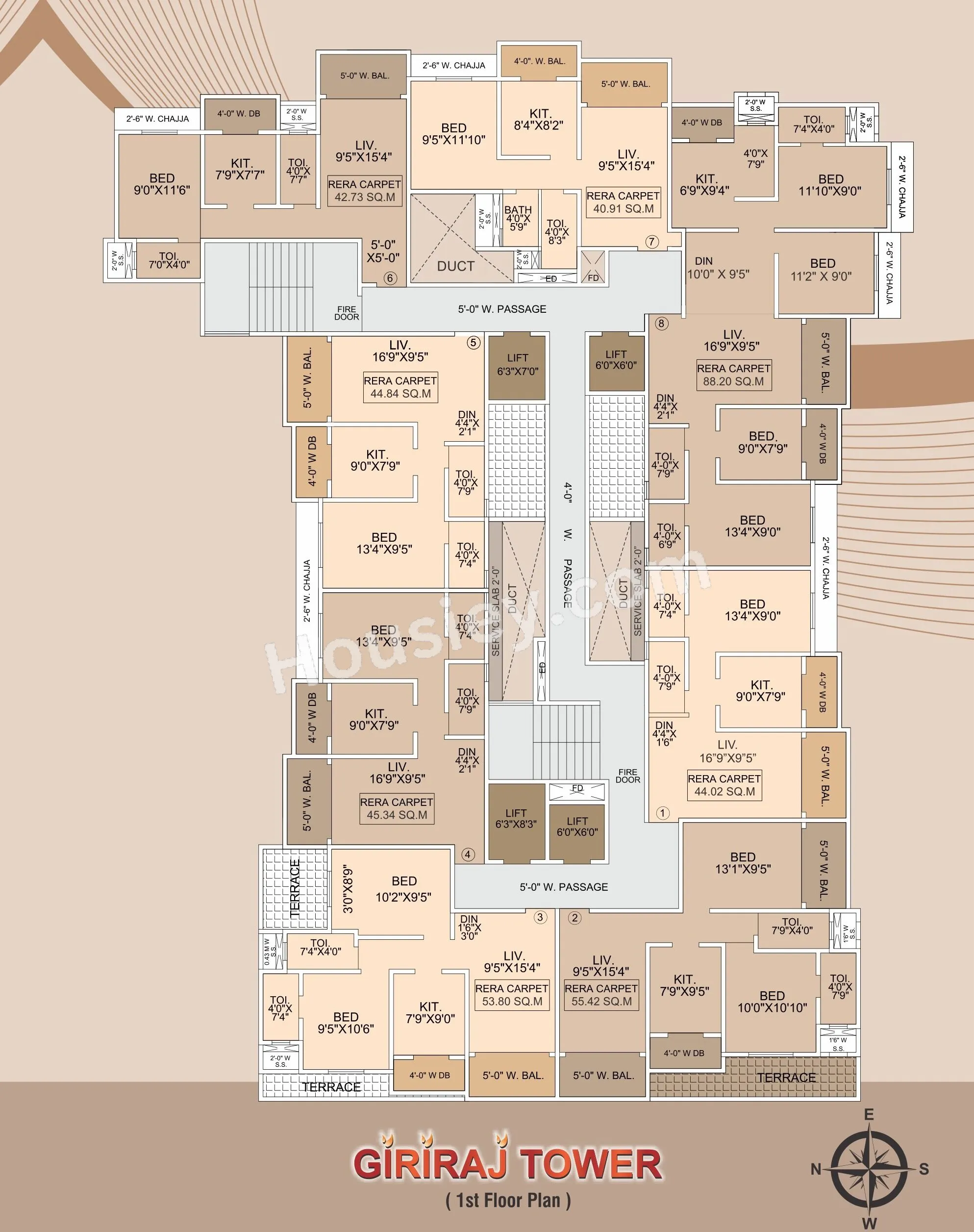 Agarwal Giriraj Tower Floor plan 3