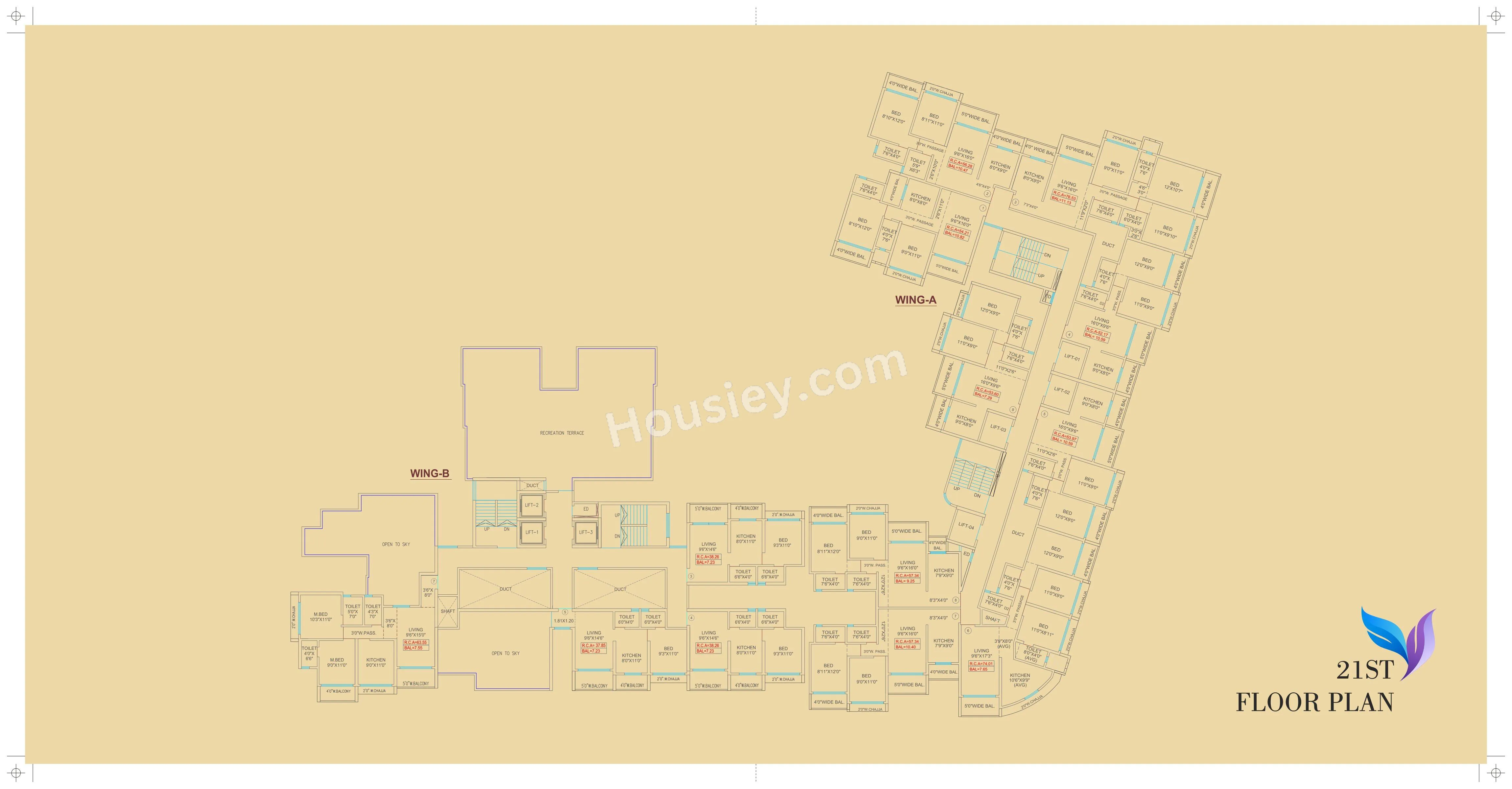 Agarwal Skyrise Floor plan 1