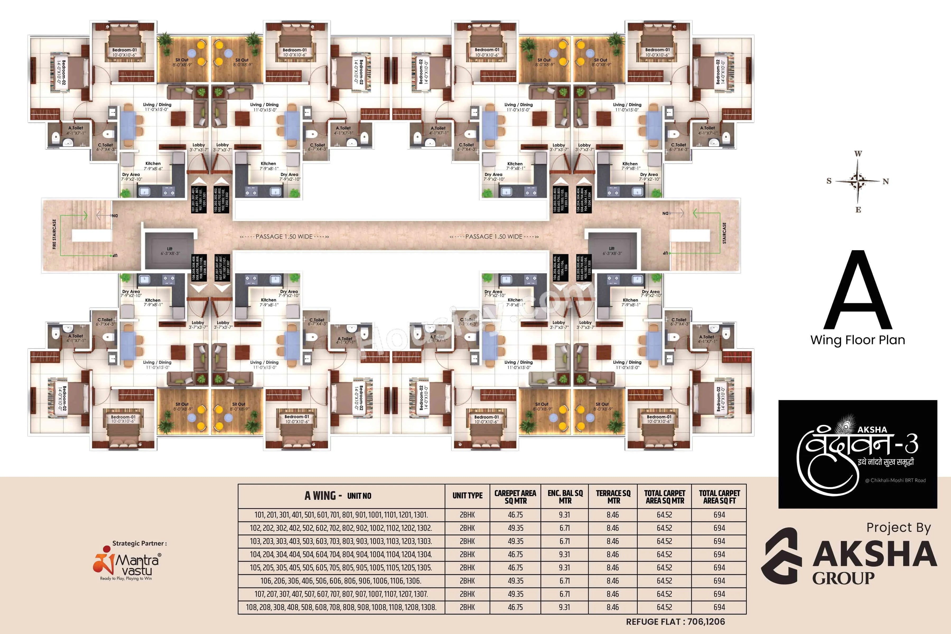 Aksha Vrundavan III Floor plan 1