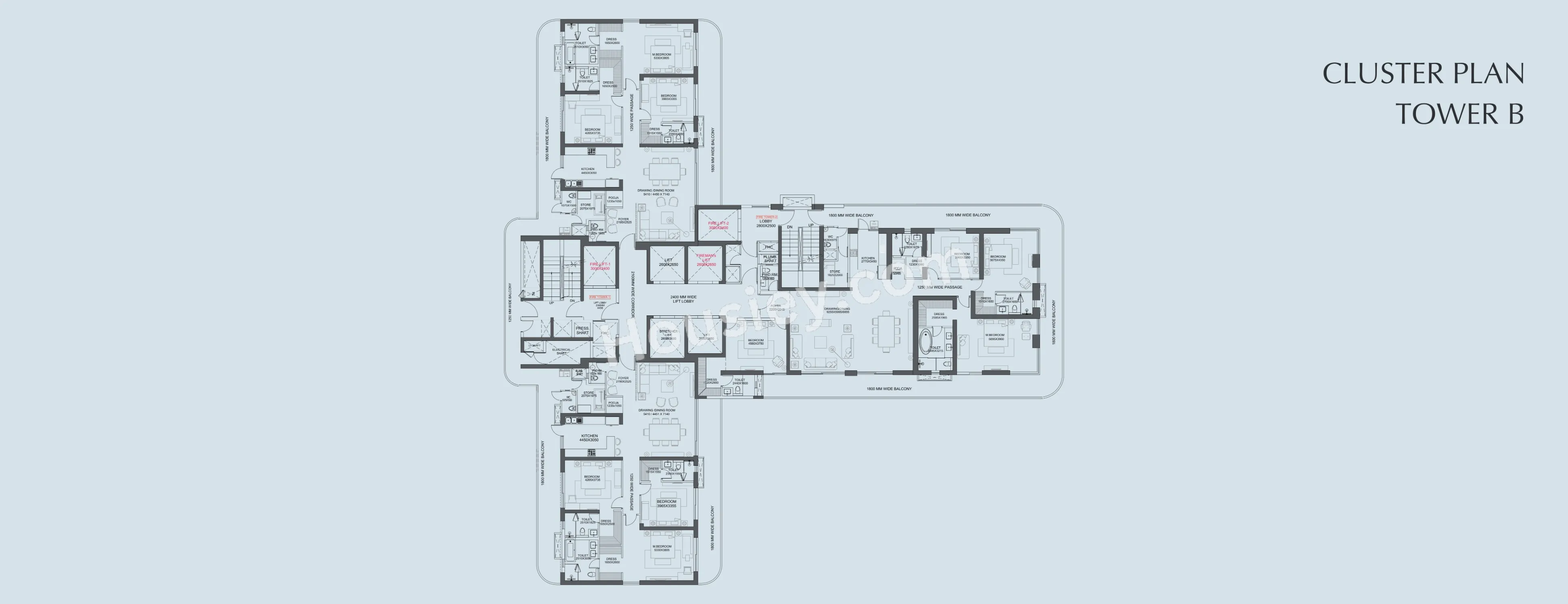 Central Bignonia Towers Floor Plan