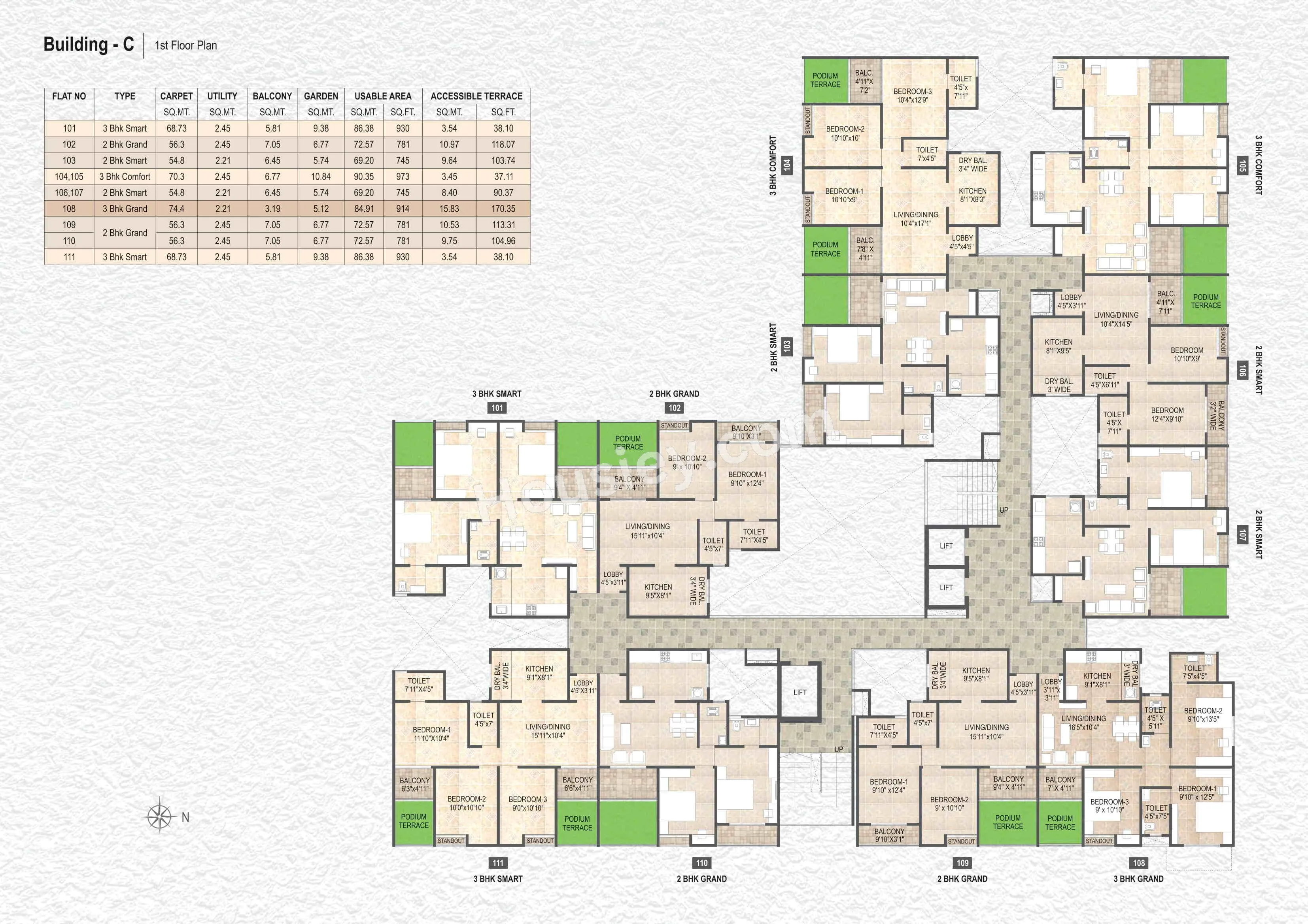 Destination Mangalam Marvel Floor plan 7