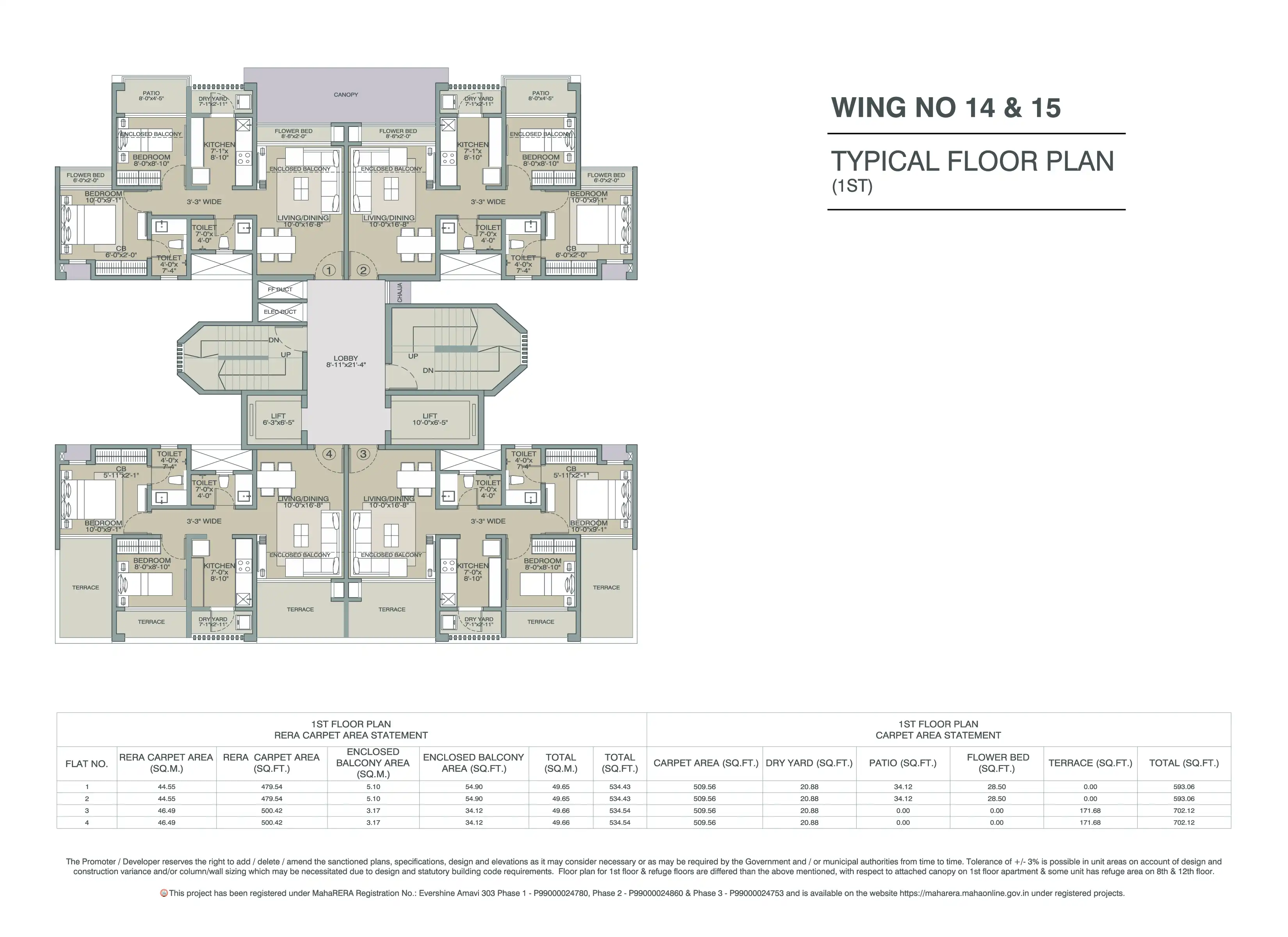 Evershine Amavi 303 Floor plan 1