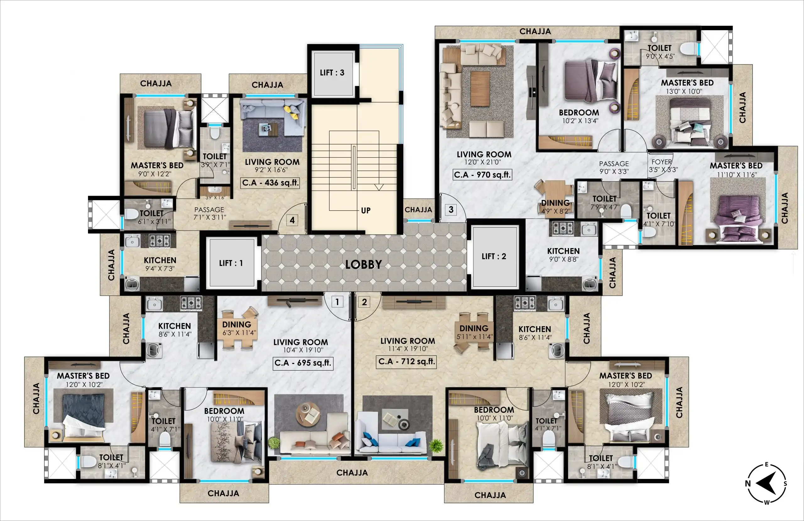 Vasundhara Geetanjali Paradise Floor plan 3