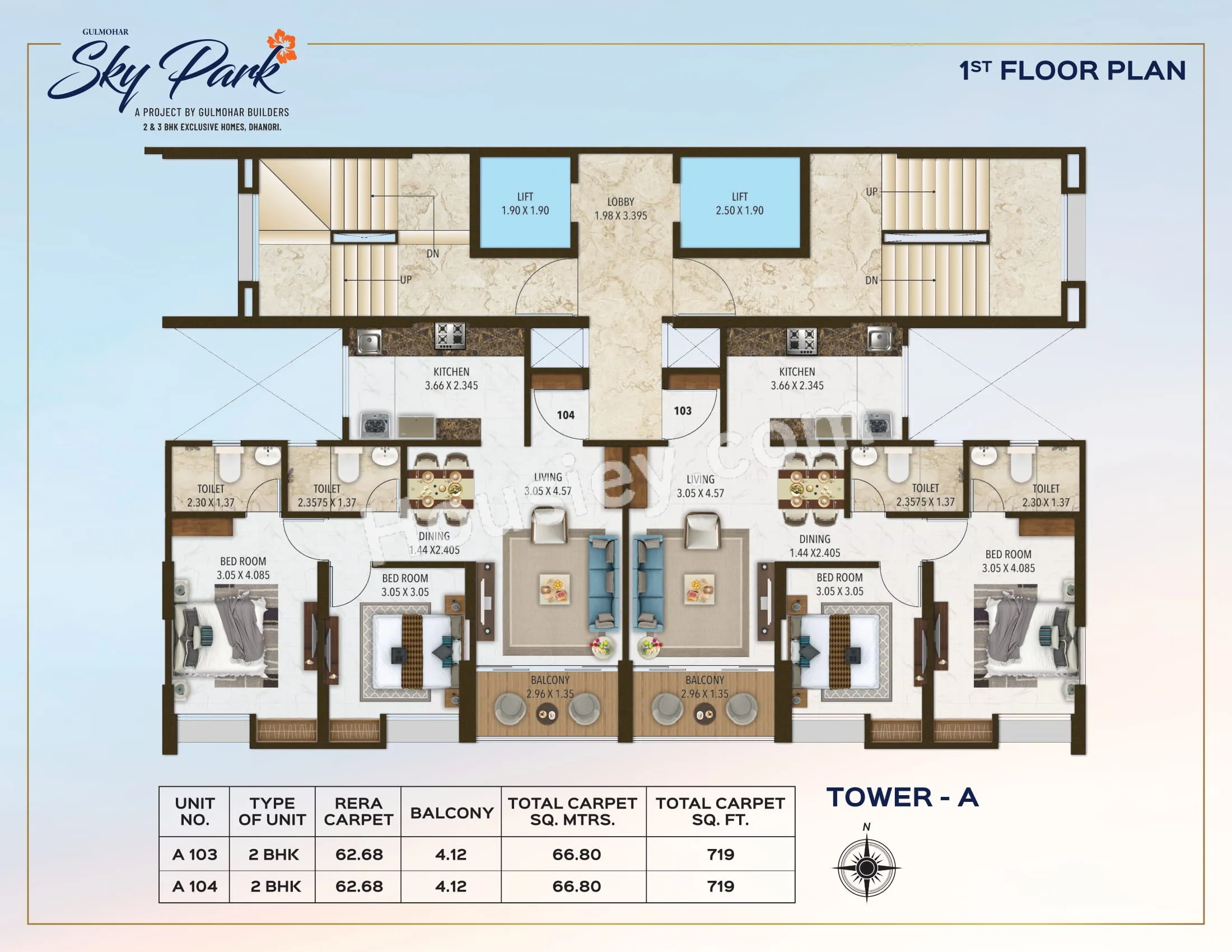 Gulmohar Sky Park Floor plan 3