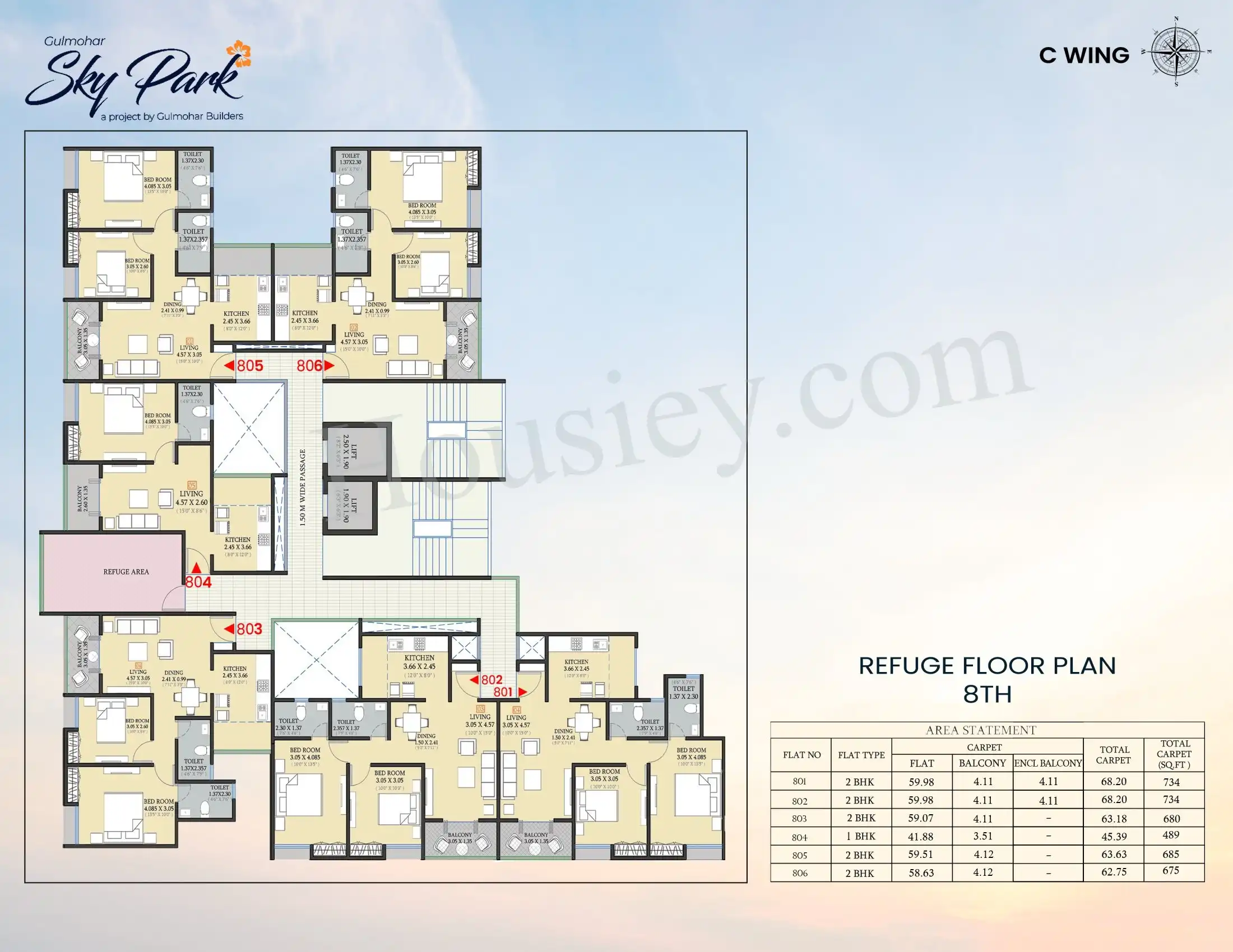 Gulmohar Sky Park Floor plan 1