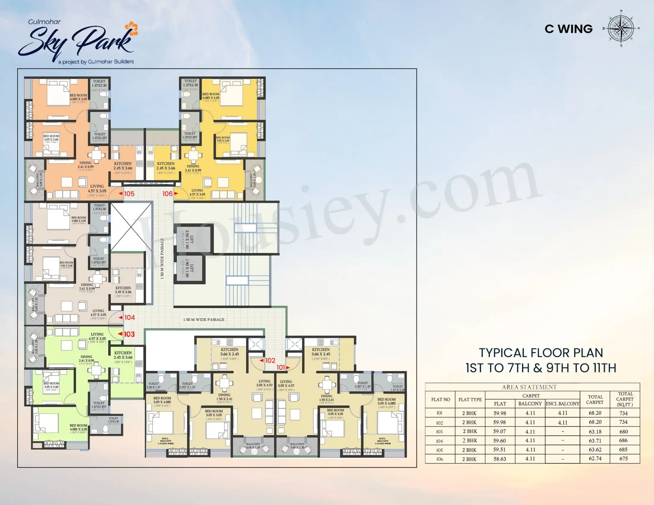 Gulmohar Sky Park Floor plan 2