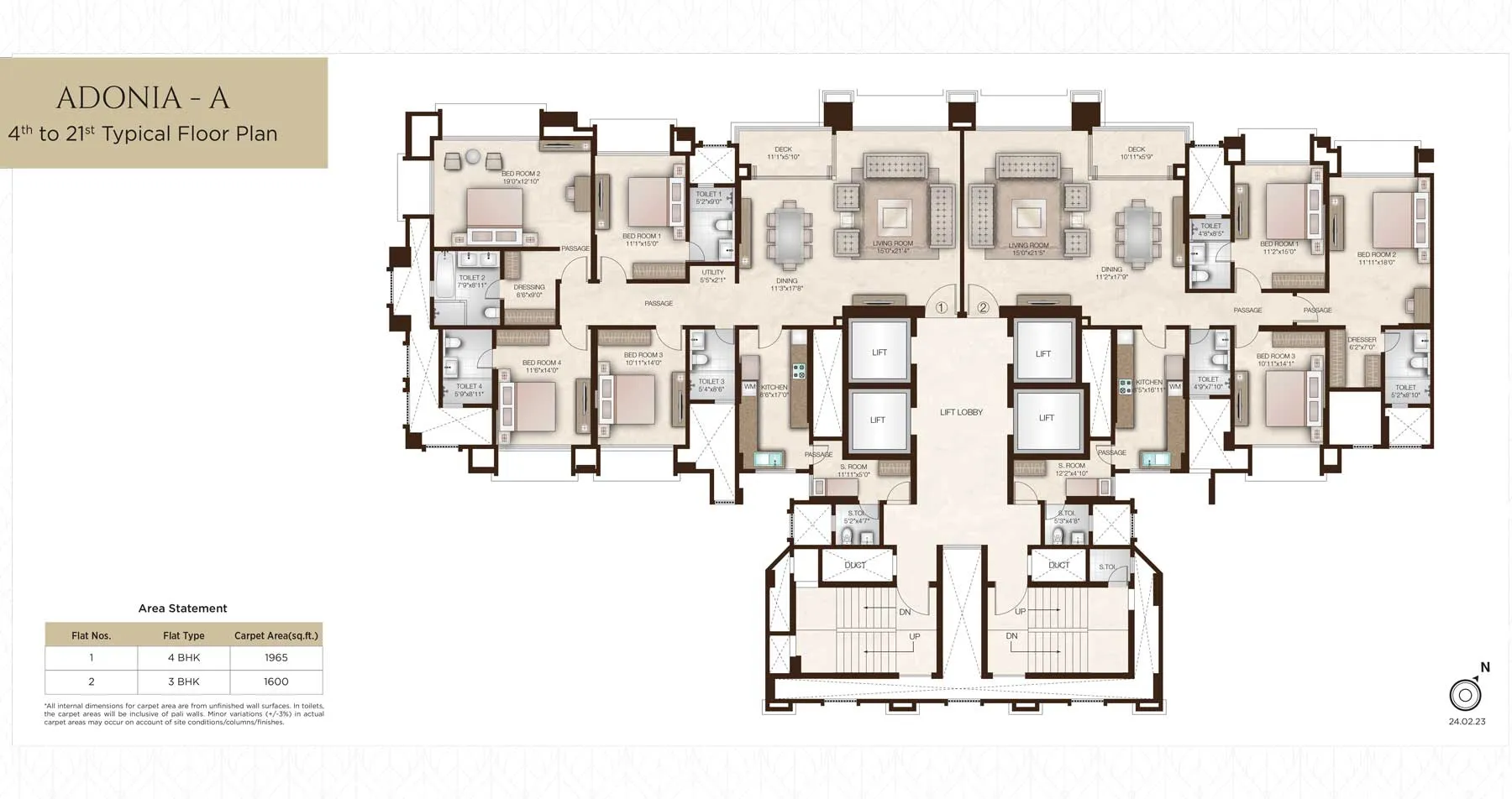 Hiranandani Adonia Floor plan 1
