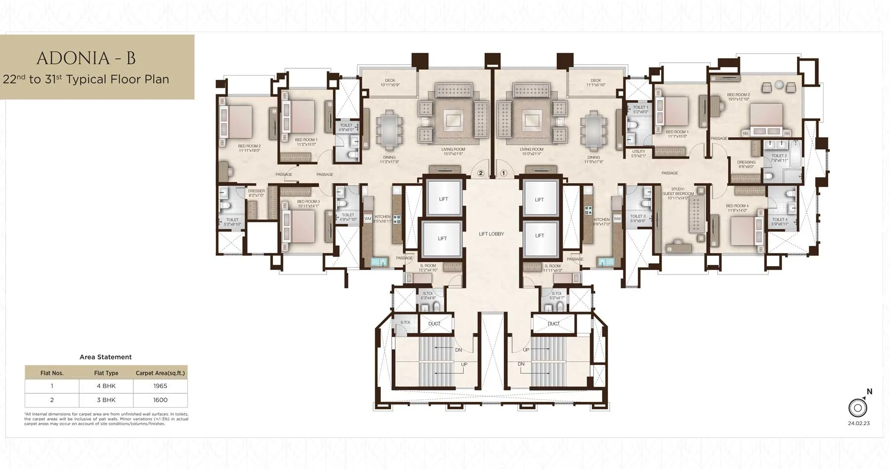 Hiranandani Adonia Floor plan 2