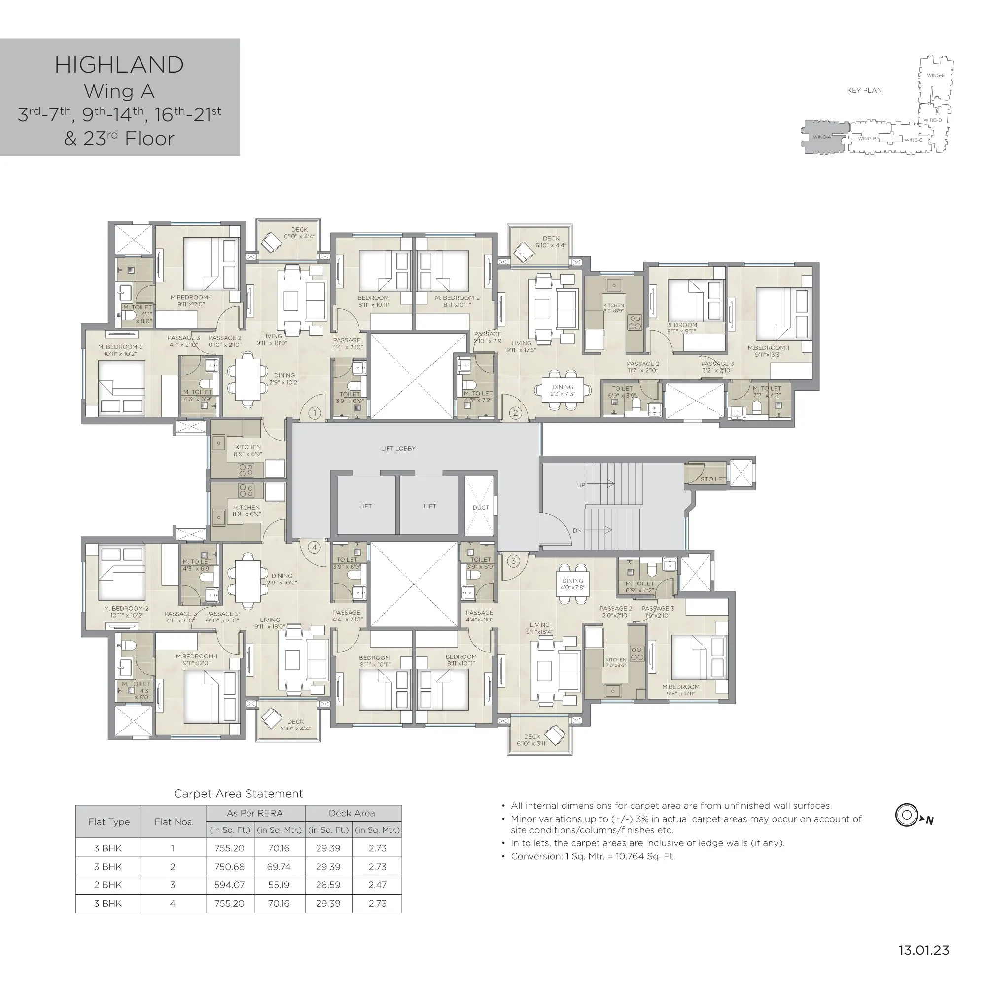 Hiranandani Highland Floor plan 3