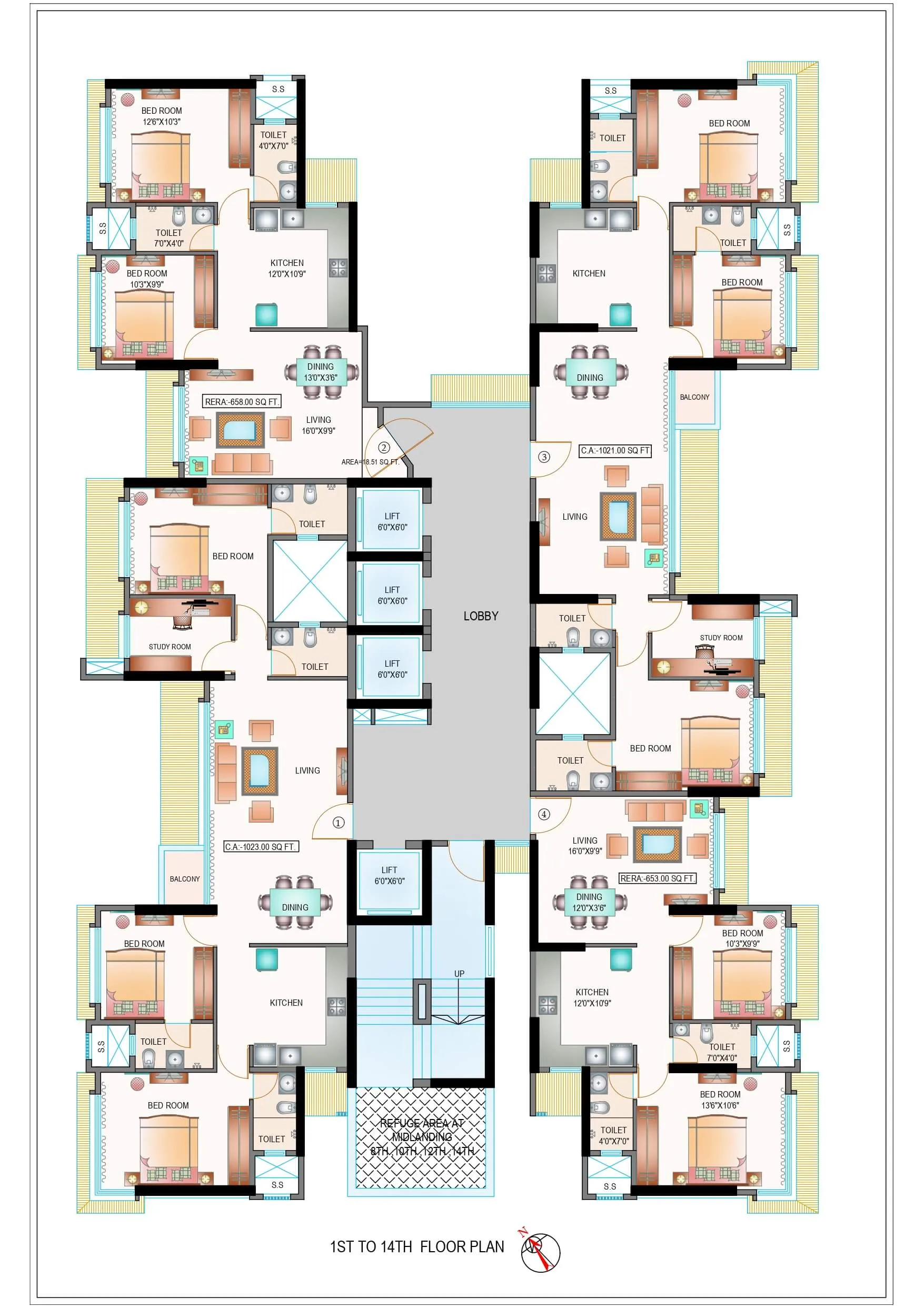 Je&Vee Madhuban Floor Plan