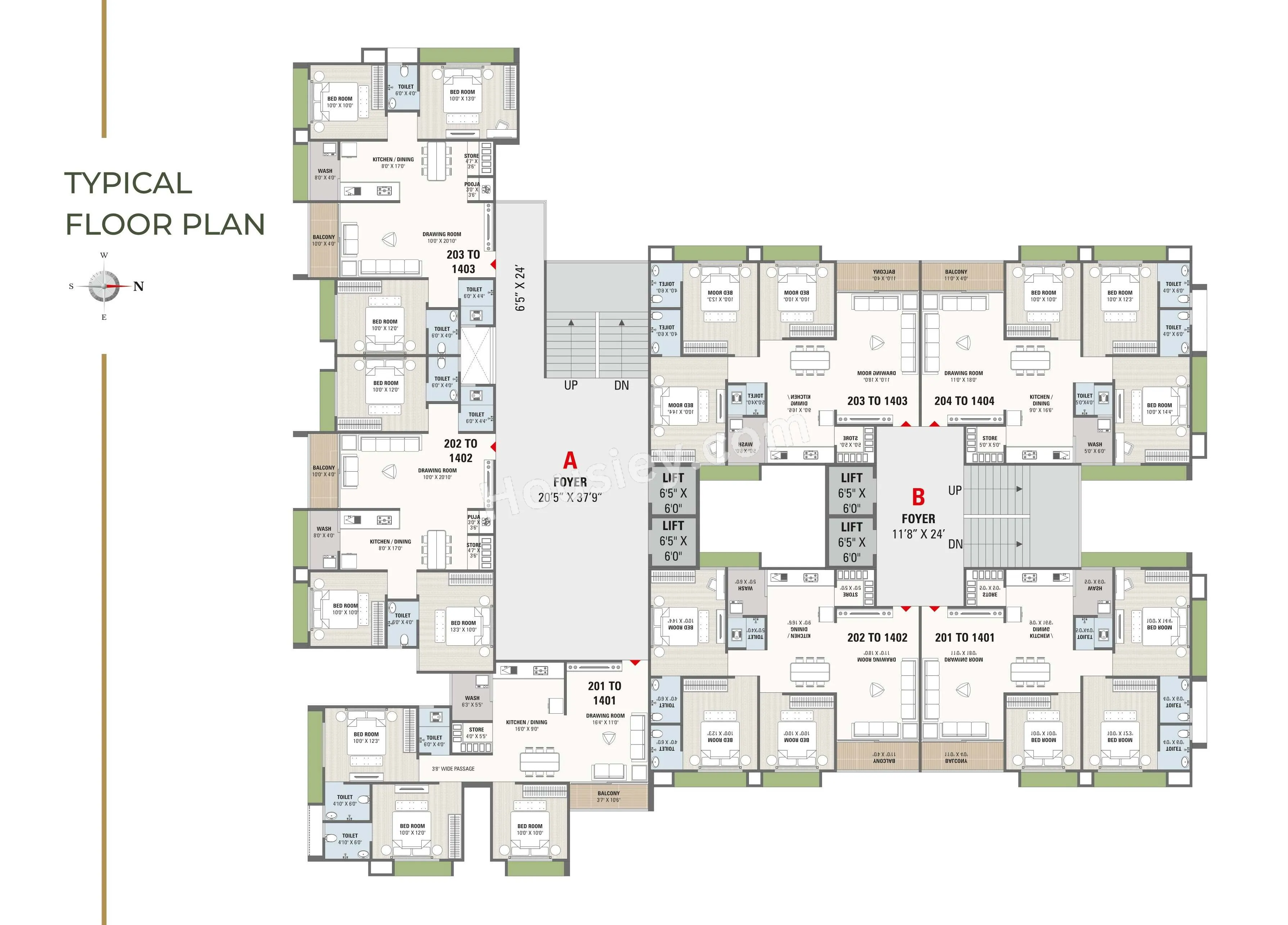 Kadamb Parisar Floor plan 2