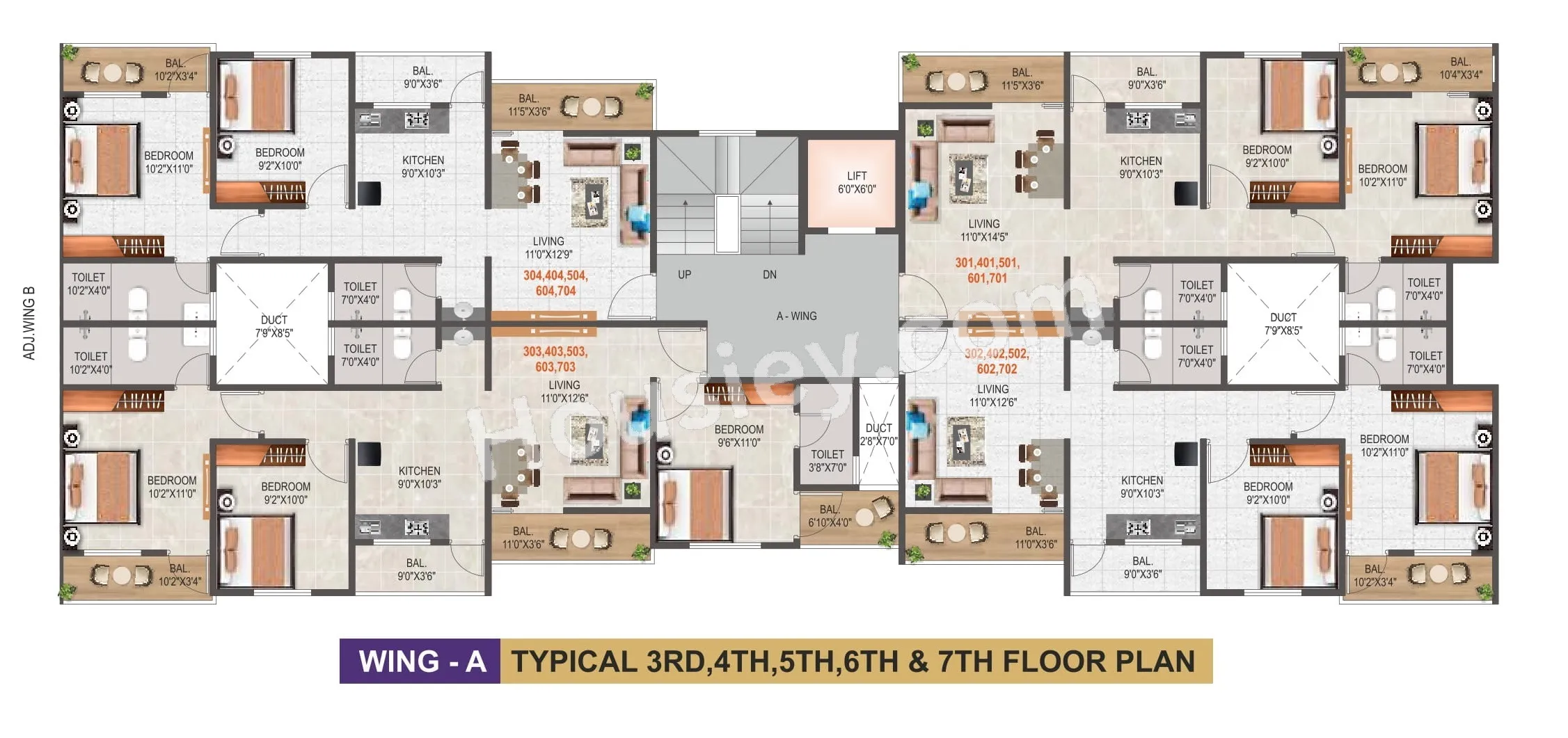 Kalpdeep Austin Tower Floor plan 3