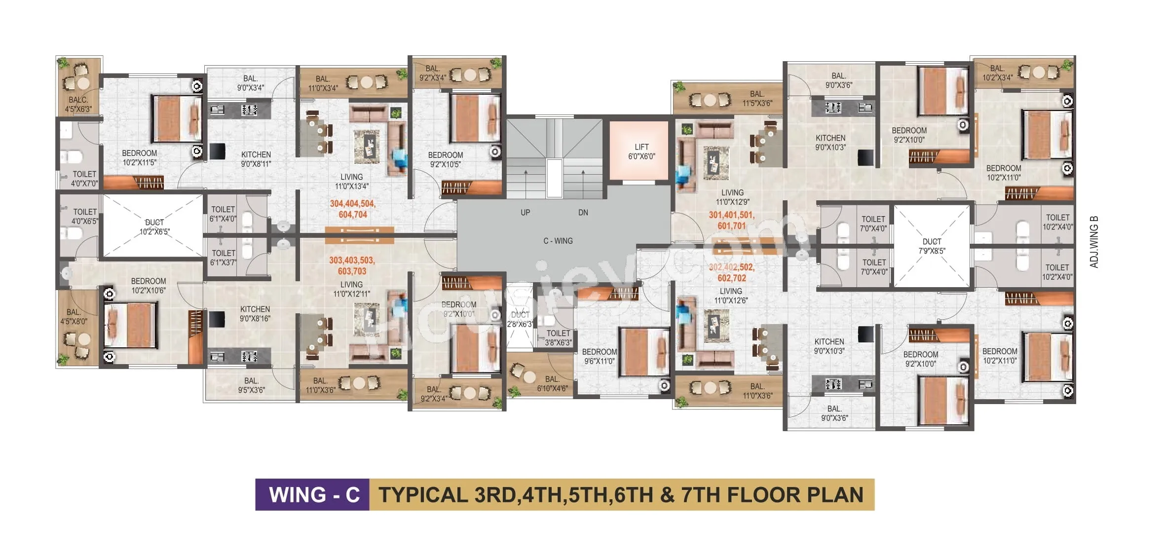 Kalpdeep Austin Tower Floor plan 9