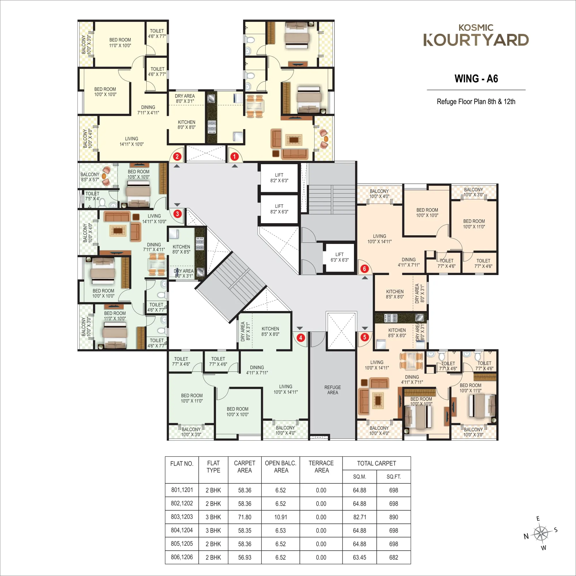 Triaa Kosmic kourtyard Floor plan 2