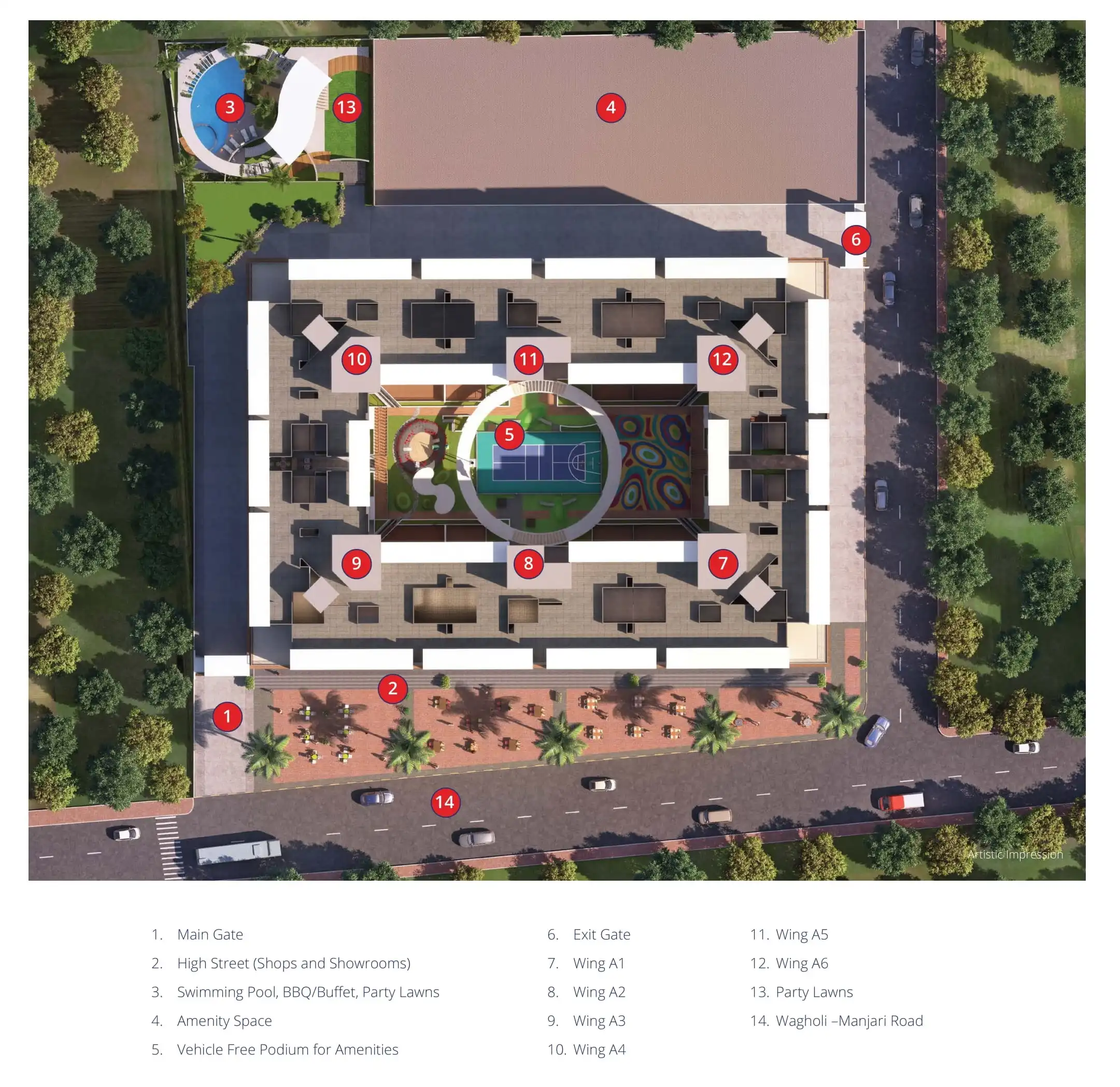 Triaa Kosmic kourtyard Master Plan