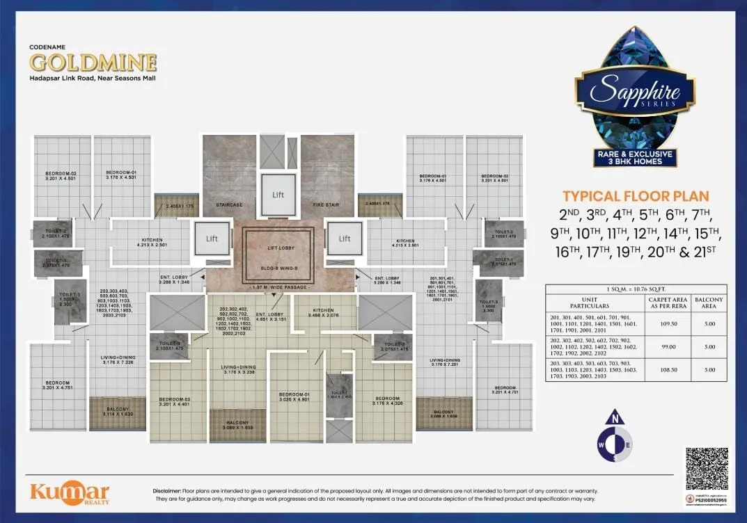 Kumar Goldmine Sapphire Floor plan 2
