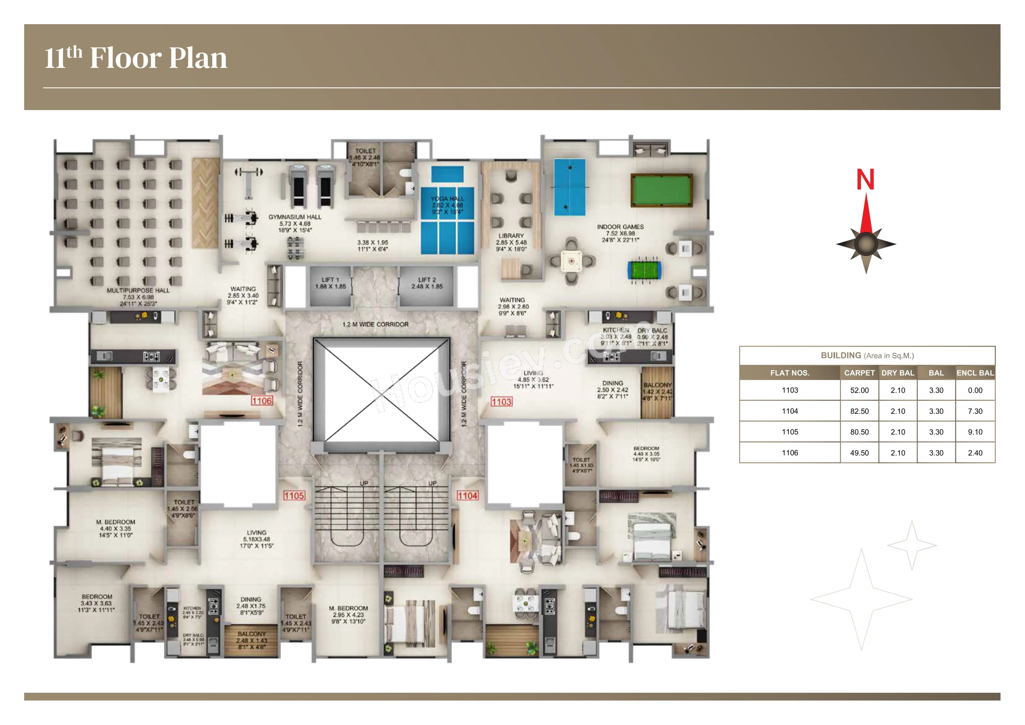Kumar Panache Floor plan 1