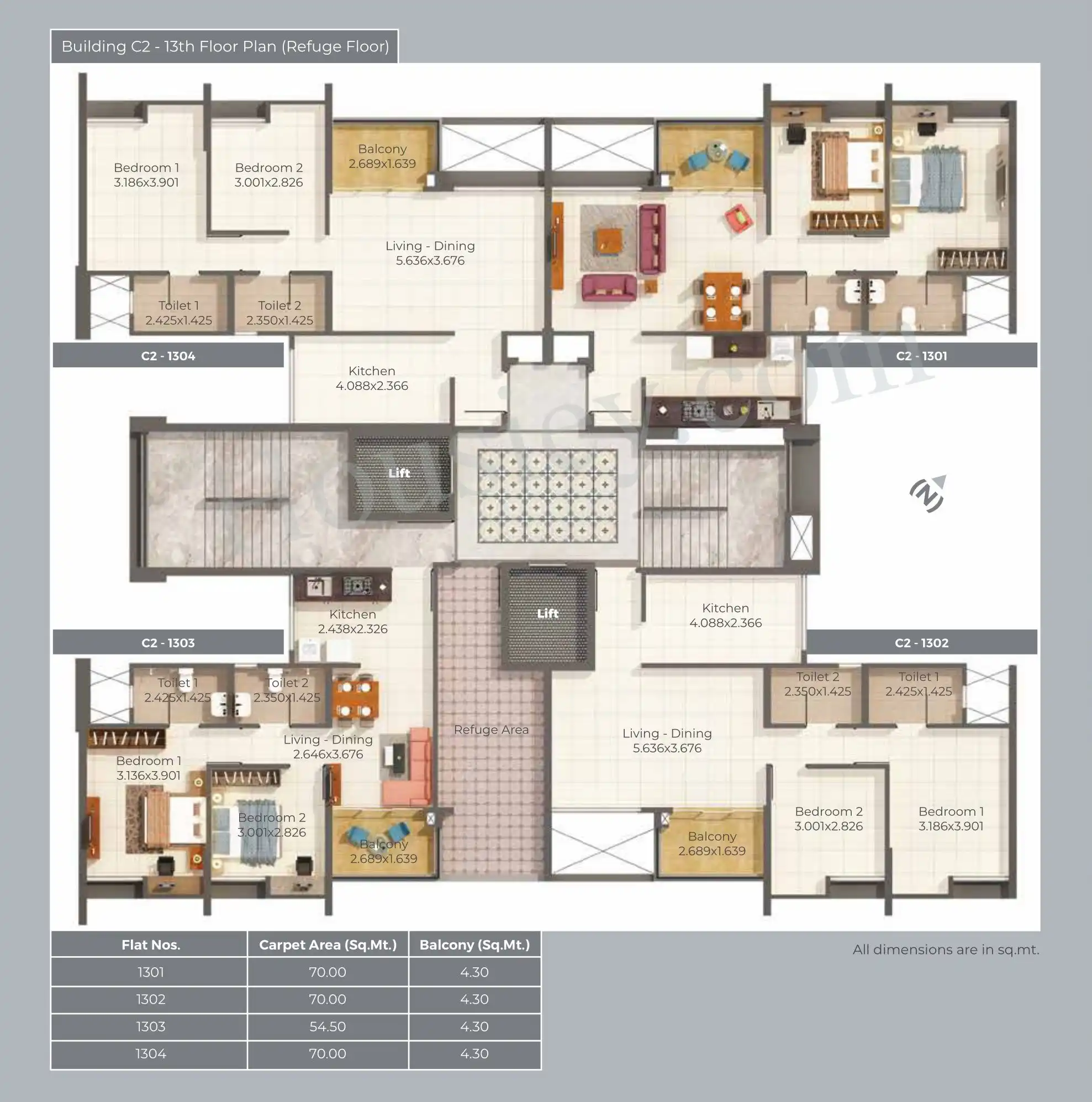 Kumar Princetown Tower Floor plan 2