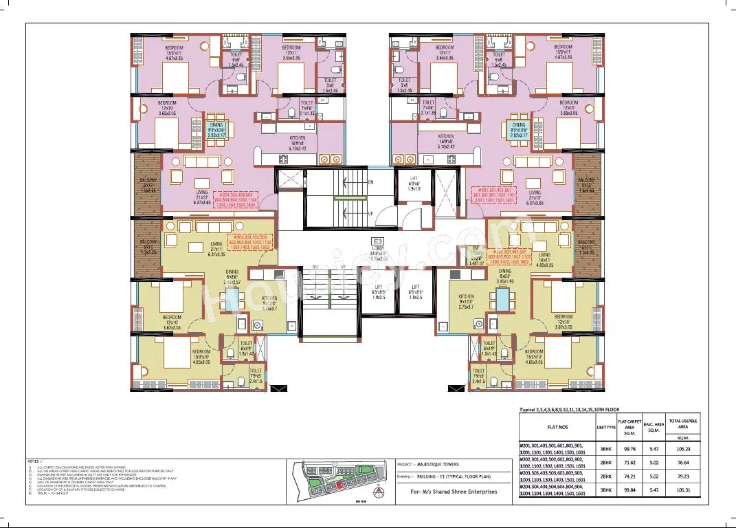 Majestique Towers East Floor plan 1