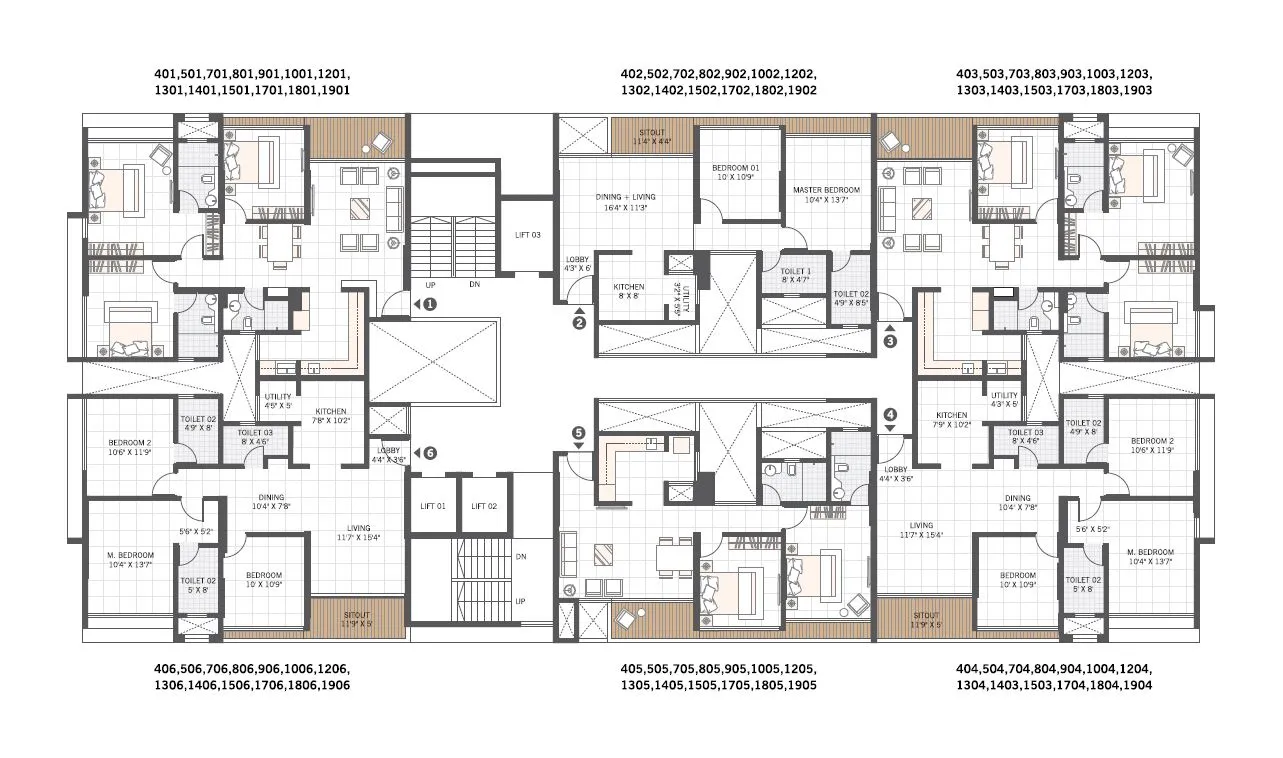 Manav La Moda Floor plan 3