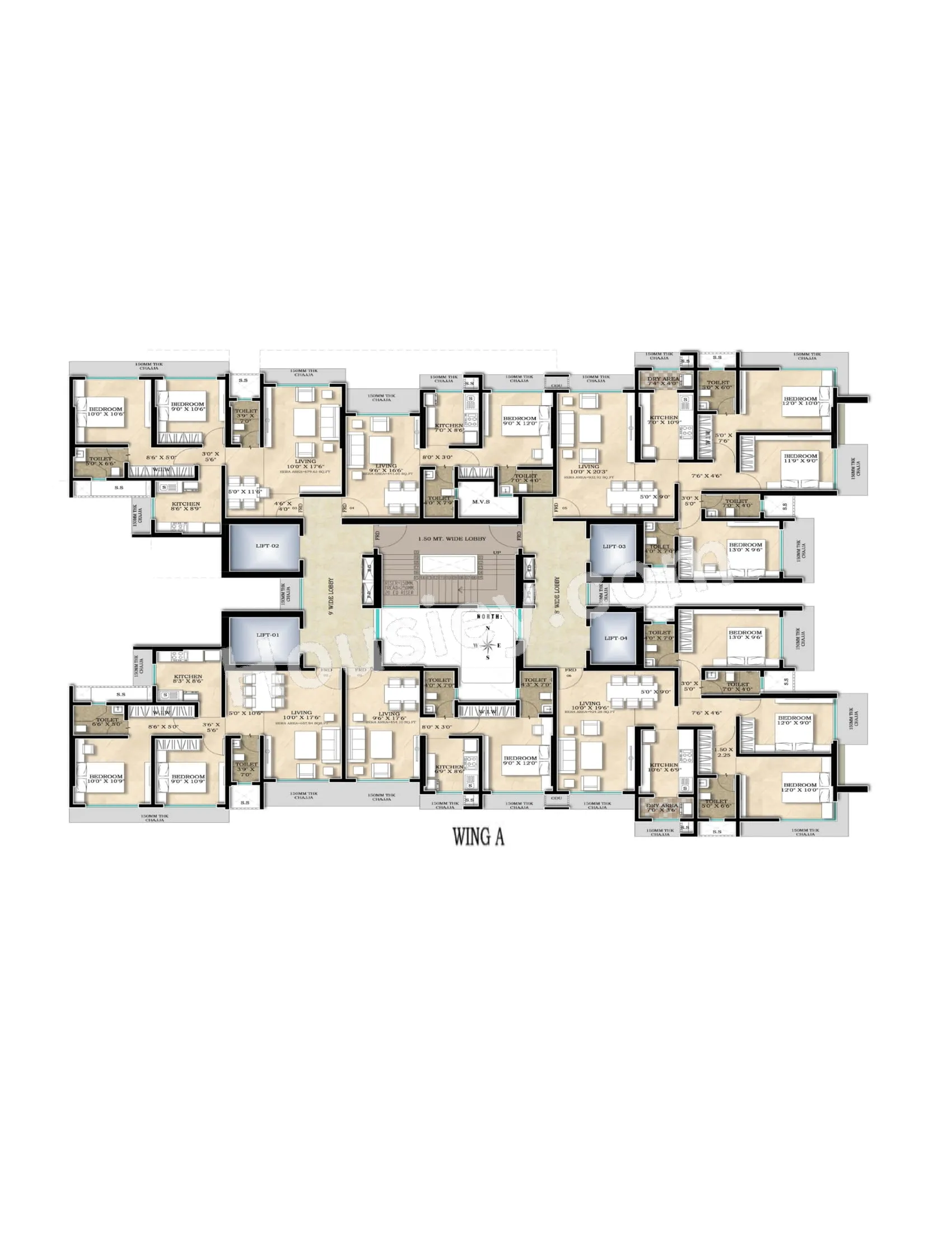 NHI Akshaya Residency Floor plan 1