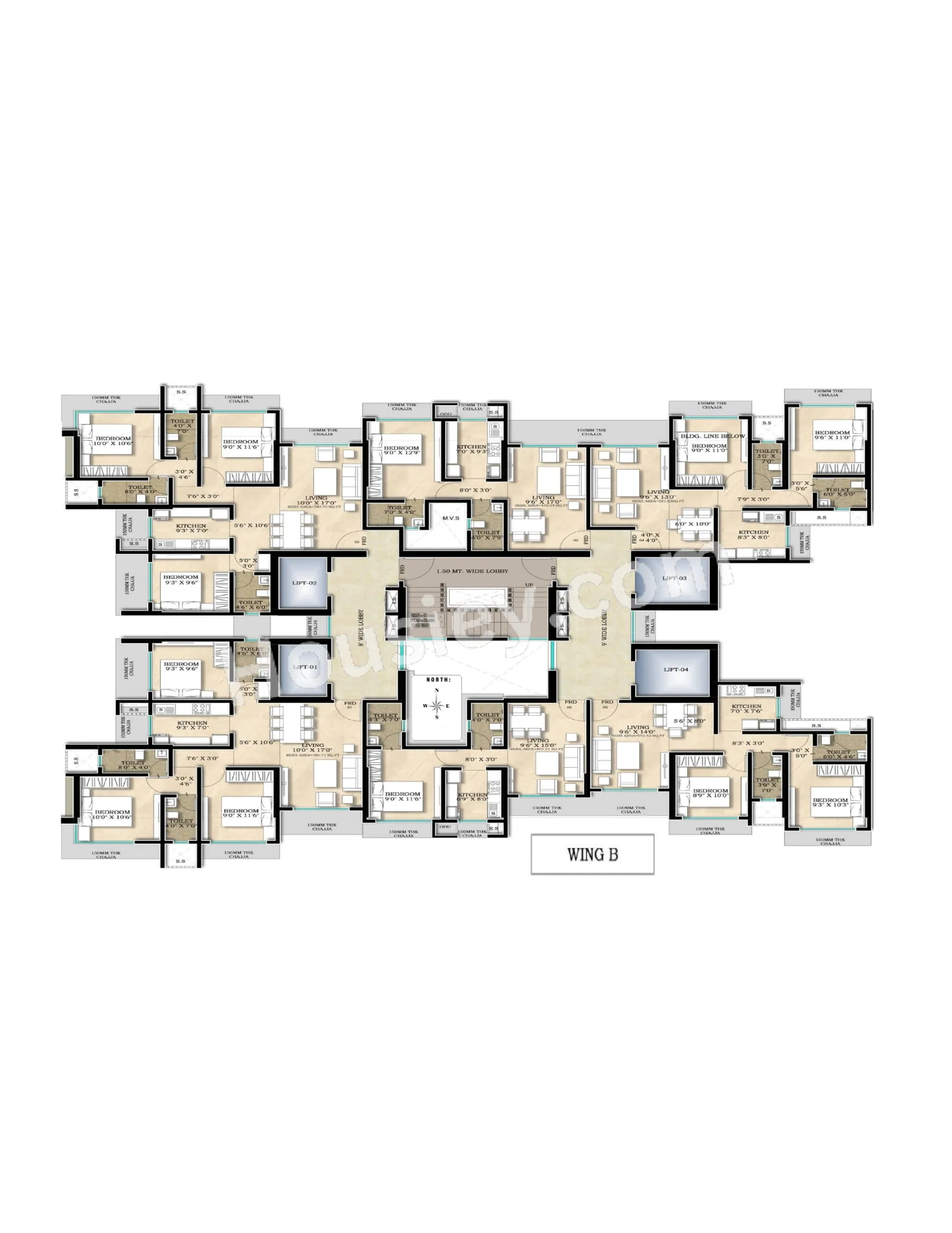NHI Akshaya Residency Floor plan 3