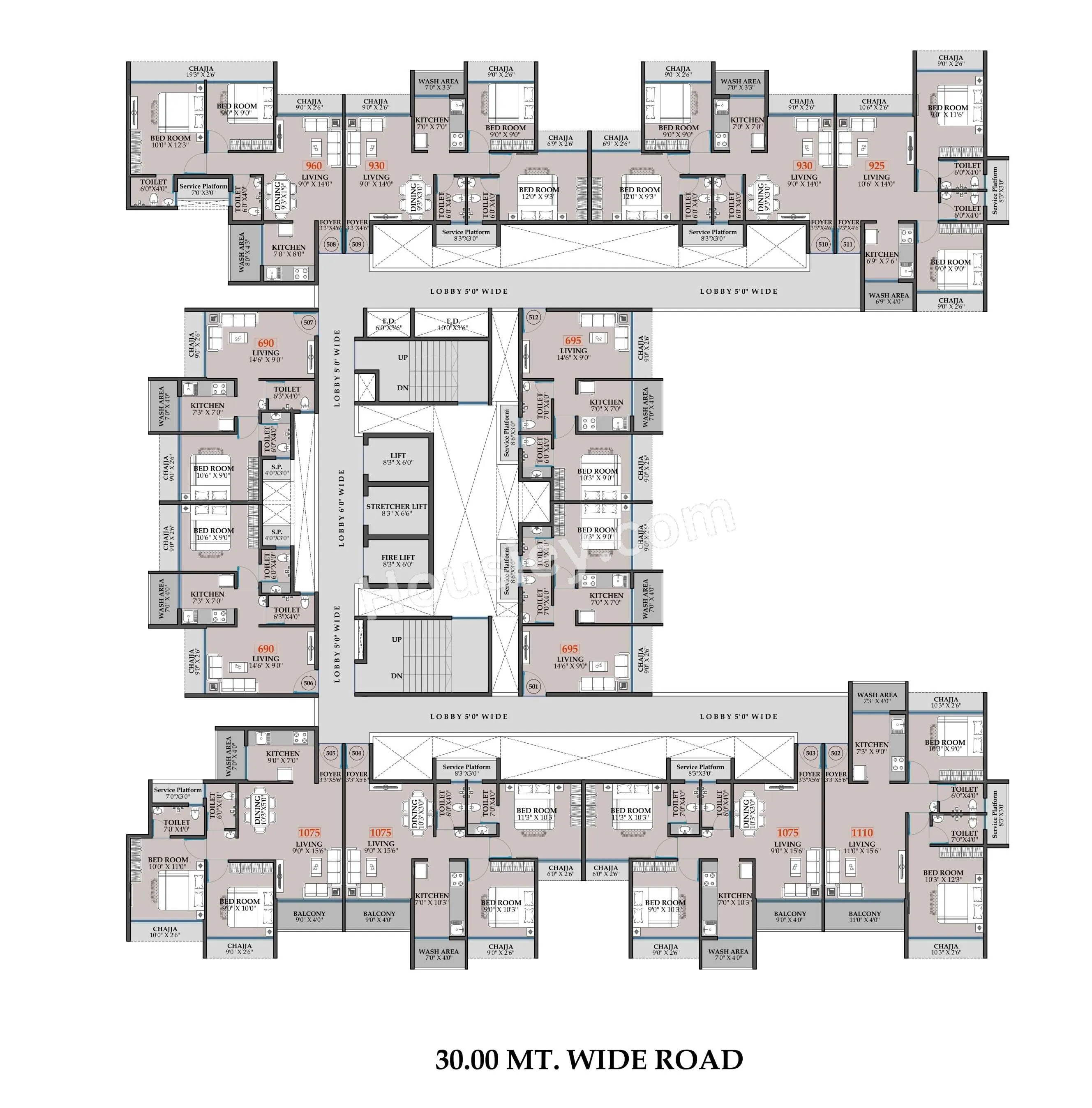 NMS 17 West Floor plan 4