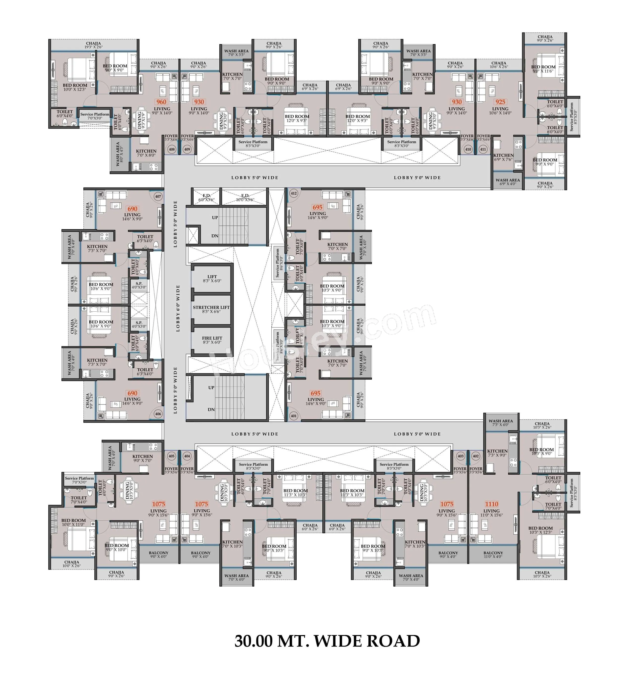 NMS 17 West Floor plan 3