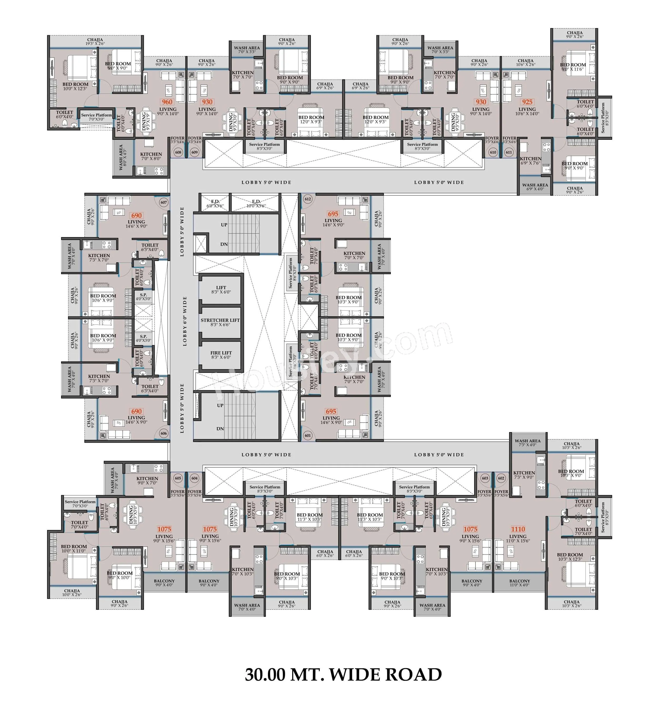NMS 17 West Floor plan 9